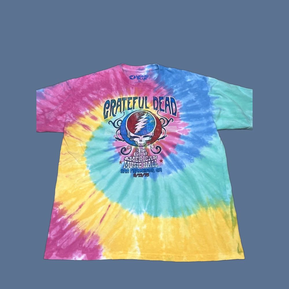 Liquid Blue Liquid Blue Grateful Dead Graphic T-shirt Men XL Tie Dye Colorful Music 75 2007 Retro All Seasons Crew Neck Short Sleeve Cotton Regular Shirt Size US XL / EU 56 / 4 - 1 Thumbnail