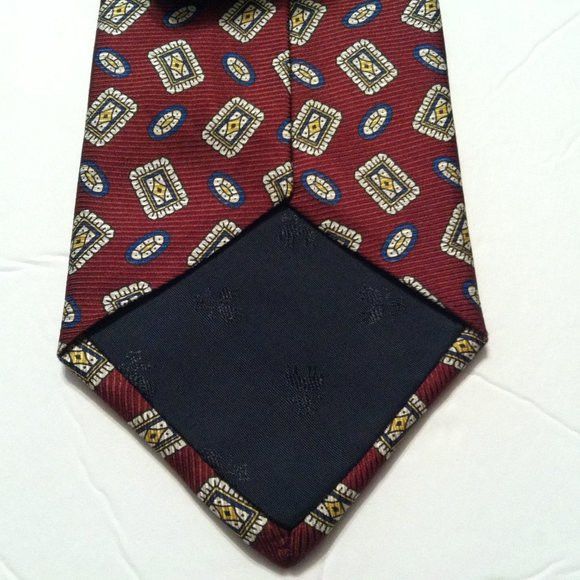 Brooks Brothers BROOKS BROTHERS MENS NEW BURGUNDY SILK TIE WIDTH: 3 1/2" Size ONE SIZE - 6 Thumbnail
