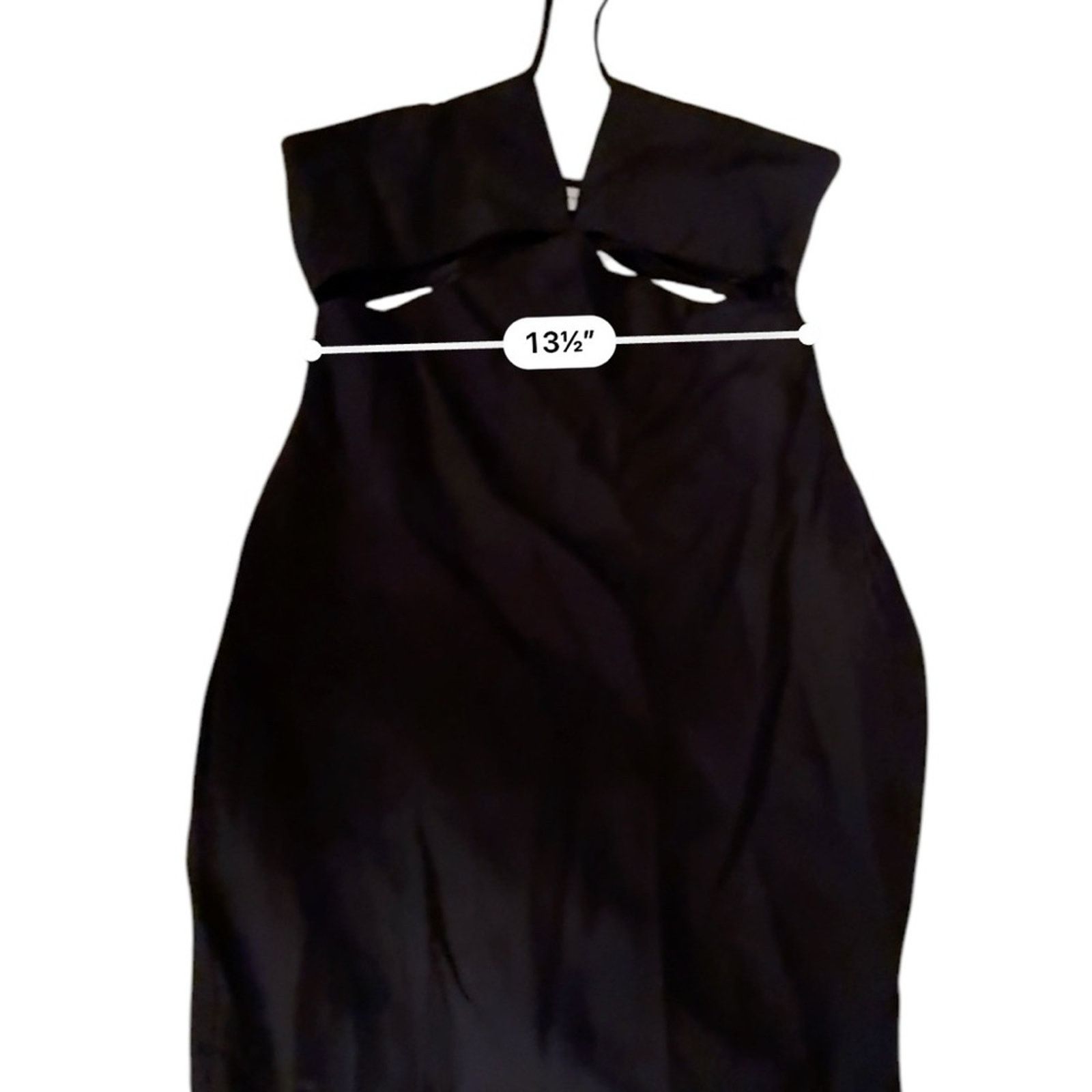 Other Marina Moscone Shipwrecked Cutaway Black Halter Midi Dress Size M / US 6-8 / IT 42-44 - 14 Thumbnail