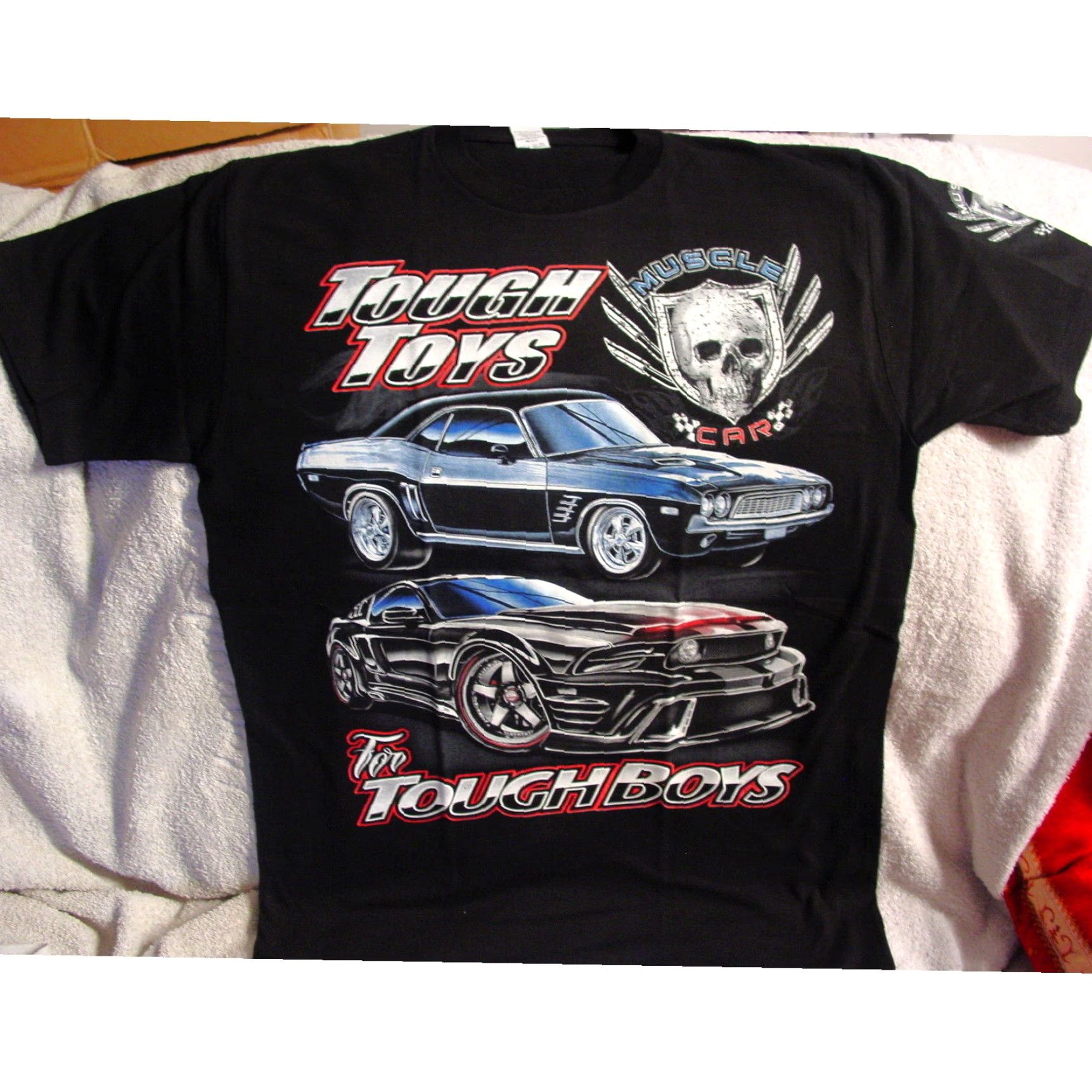 Vintage C & H Graphic Tee Car T-Shirt Mens Black Muscle Car Camaro Mustang Short Sleeve Medium Size US L / EU 52-54 / 3 - 1 Thumbnail