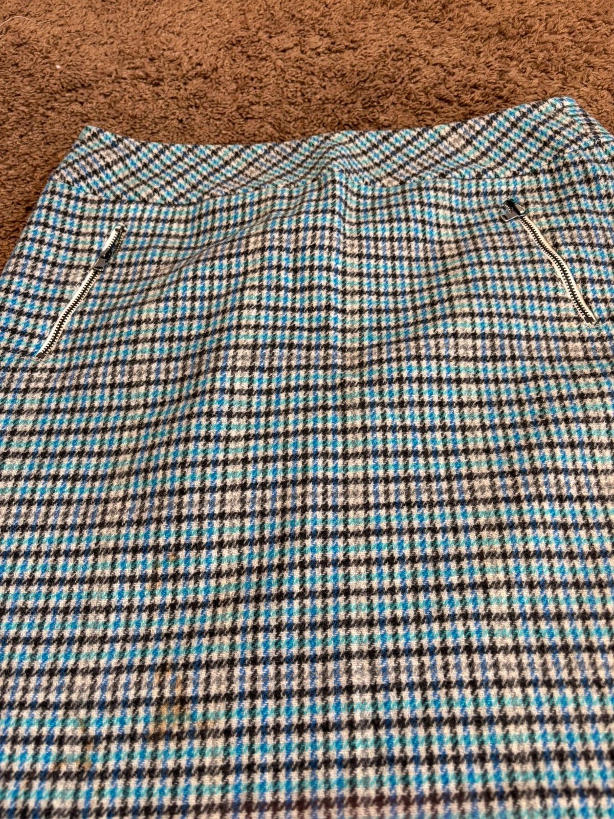 Talbots Talbots Skirt Women's Blue Black Wool Blend Plaid A-Line Size 30" / US 8 / IT 44 - 5 Thumbnail