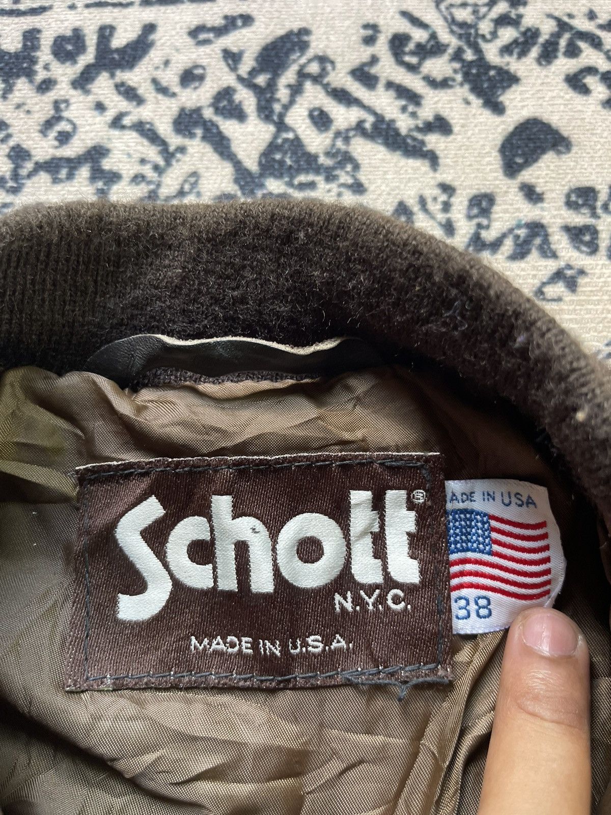 Schott 🔥🔥RARE🔥🔥 80s Vintage Schott Suede Leather Jacket Size US M / EU 48-50 / 2 - 3 Thumbnail