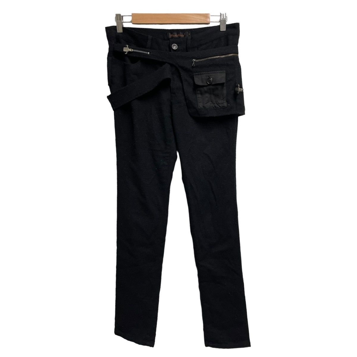 image of Undercover Fw06 Guruguru Waistbag Pants in Black, Men's (Size 30)