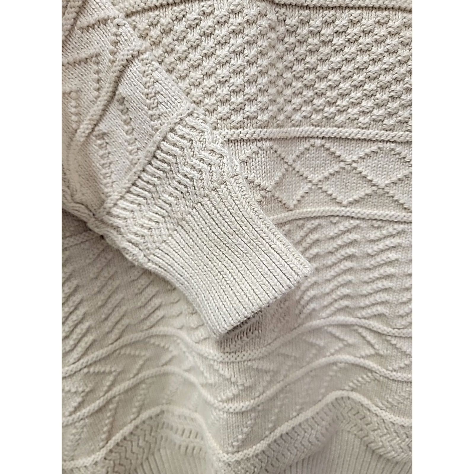 J.Crew J.CREW Sweater Mens M Beige Crew Neck Pullover Knit Heavyweight Chunky-Knit Long Sleeve Casual Size US M / EU 48-50 / 2 - 3 Thumbnail