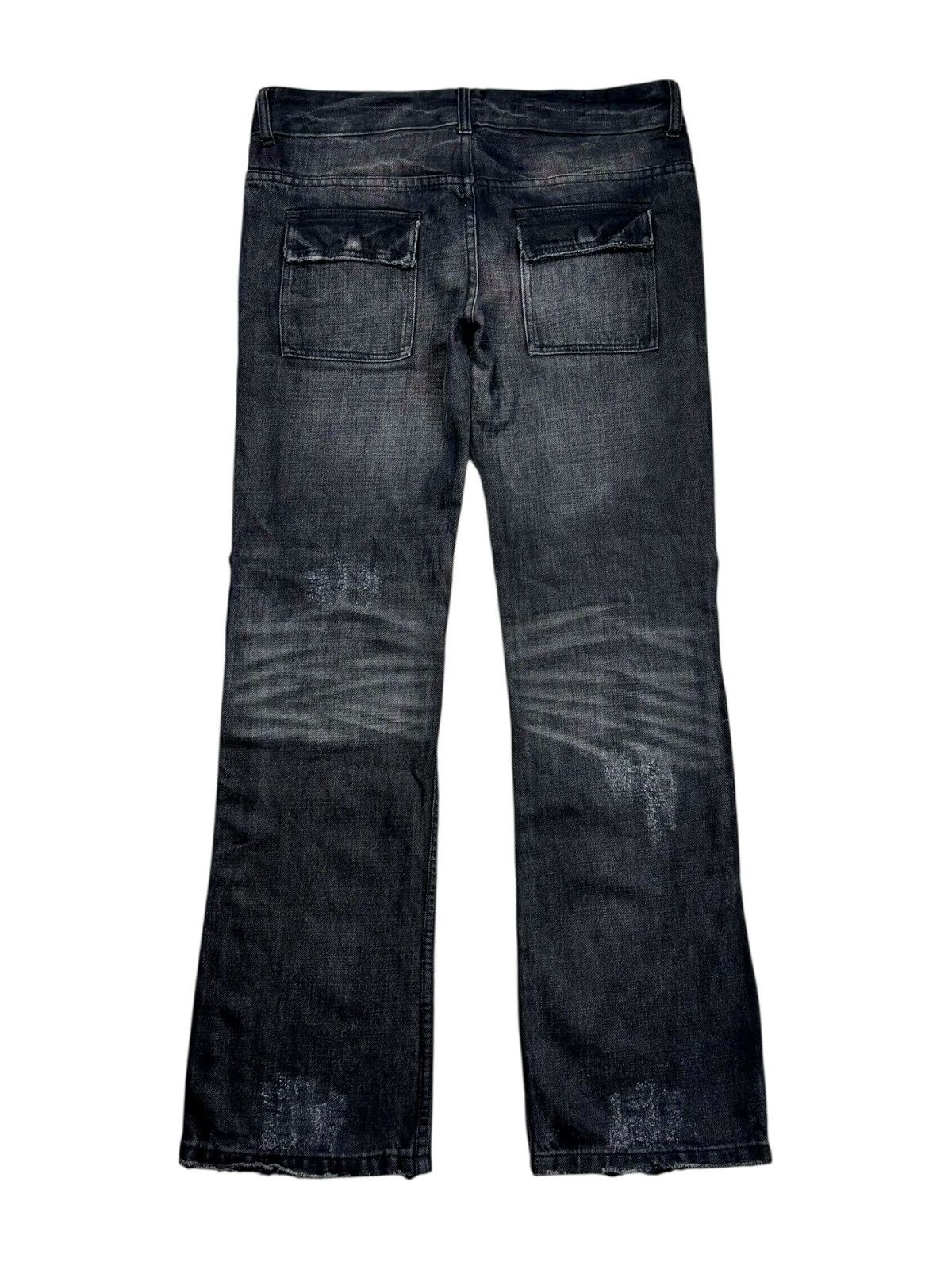 Isamu Katayama Backlash 2000s Heritage Stone - Paneled Zips Biker Denim Pants Size US 29 - 2 Thumbnail