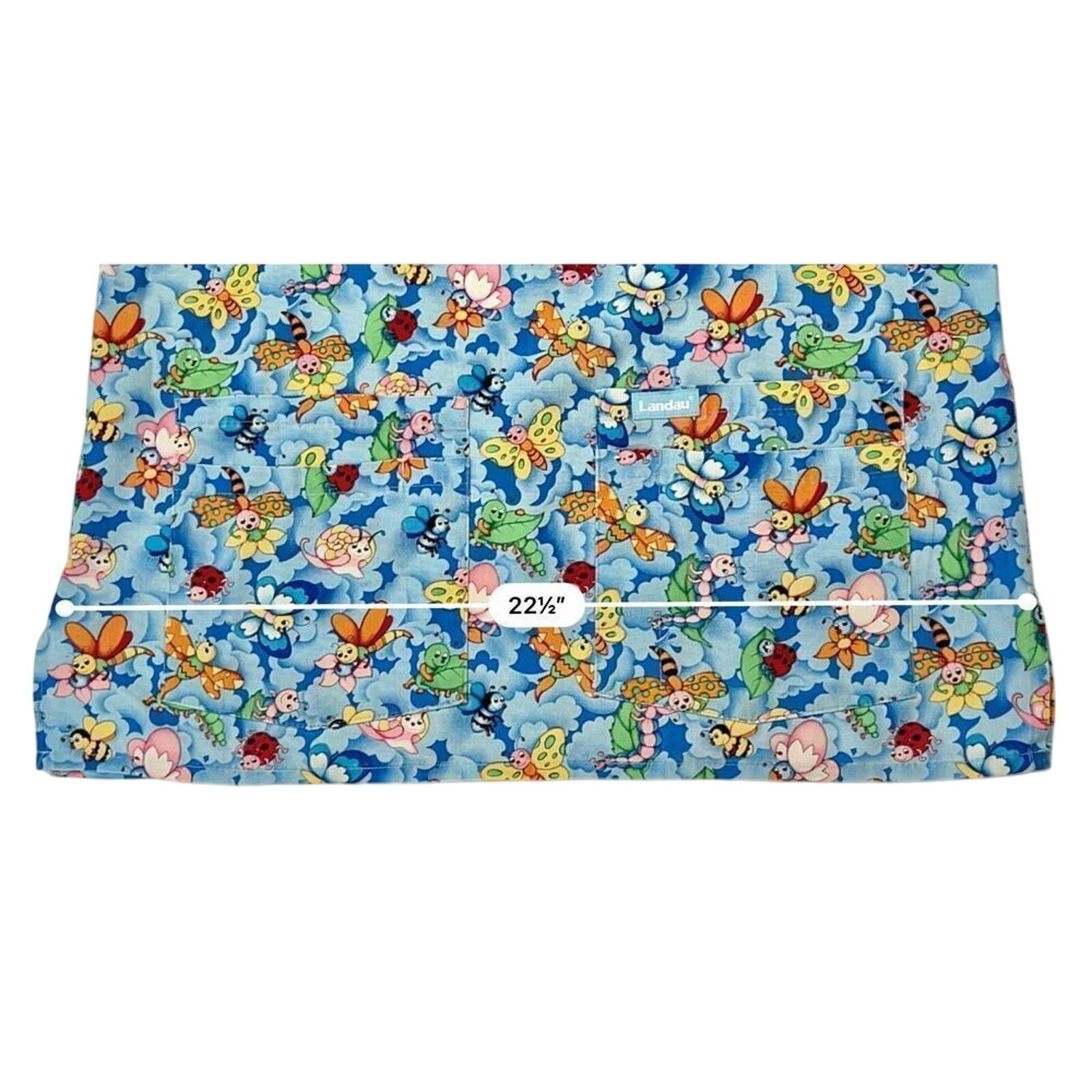 Other Landau Scrub Medical Top MEDIUM Bugs Insects Blue Casual Size M / US 6-8 / IT 42-44 - 6 Thumbnail