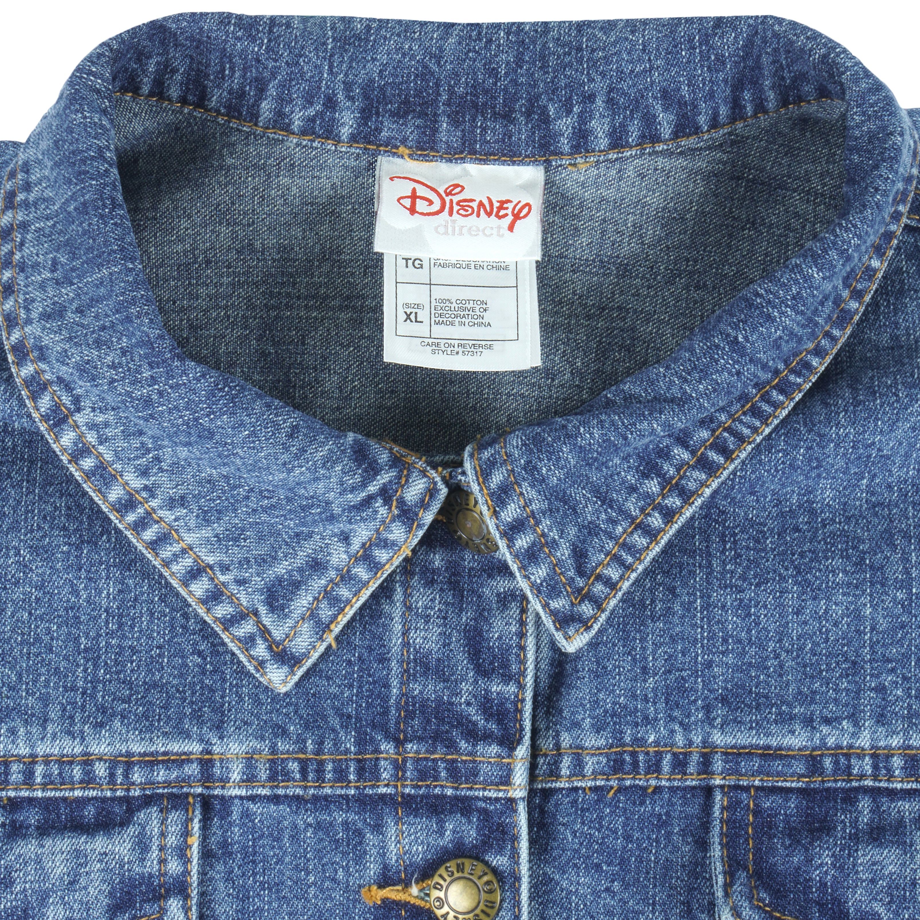 Disney Vintage - Tinker Bell Embroidered Denim Jacket 1990s Size US L / EU 52-54 / 3 - 3 Thumbnail