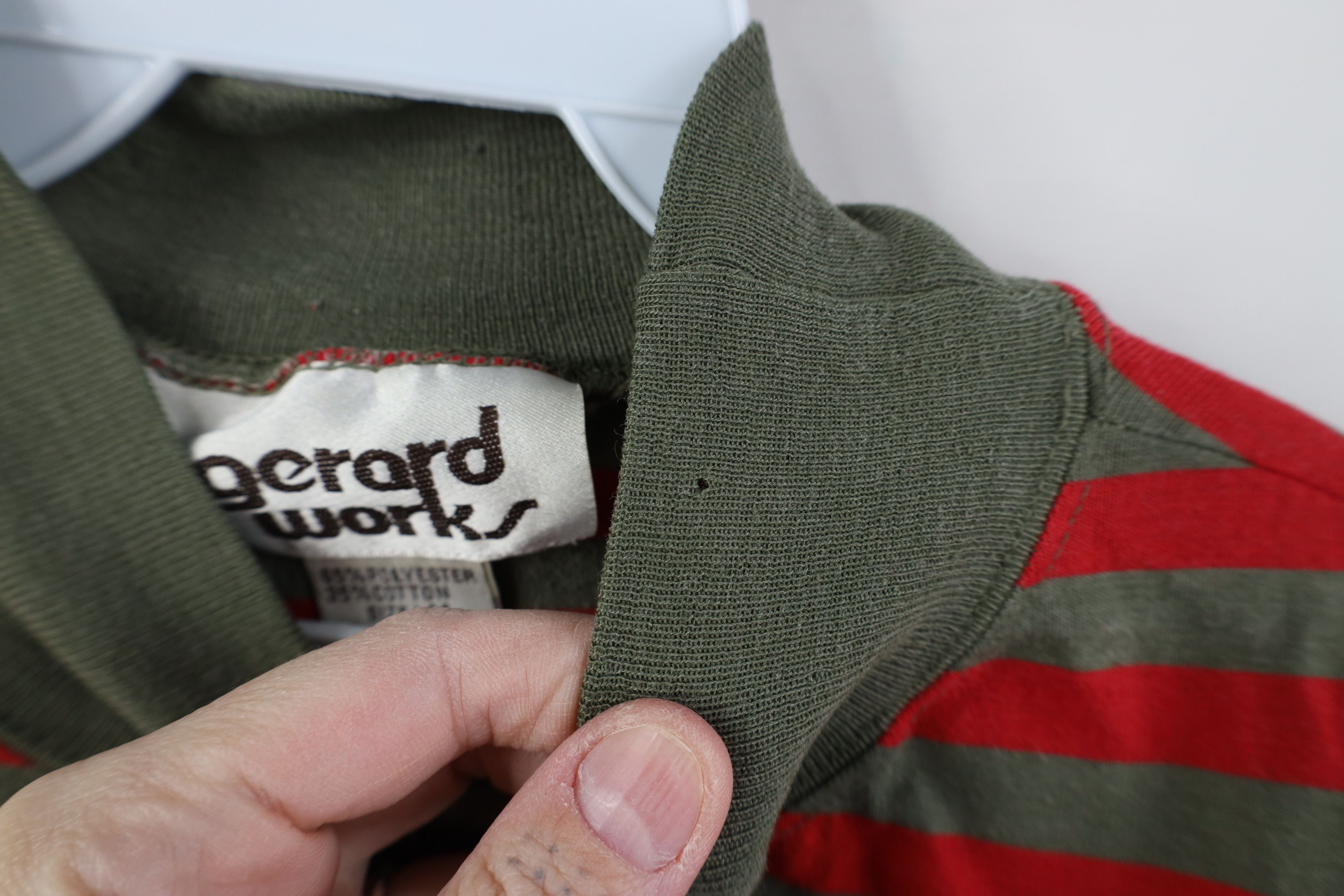 Vintage Vintage 70s Streetwear Striped Mock Neck Long Sleeve T-Shirt Size M / US 6-8 / IT 42-44 - 4 Thumbnail