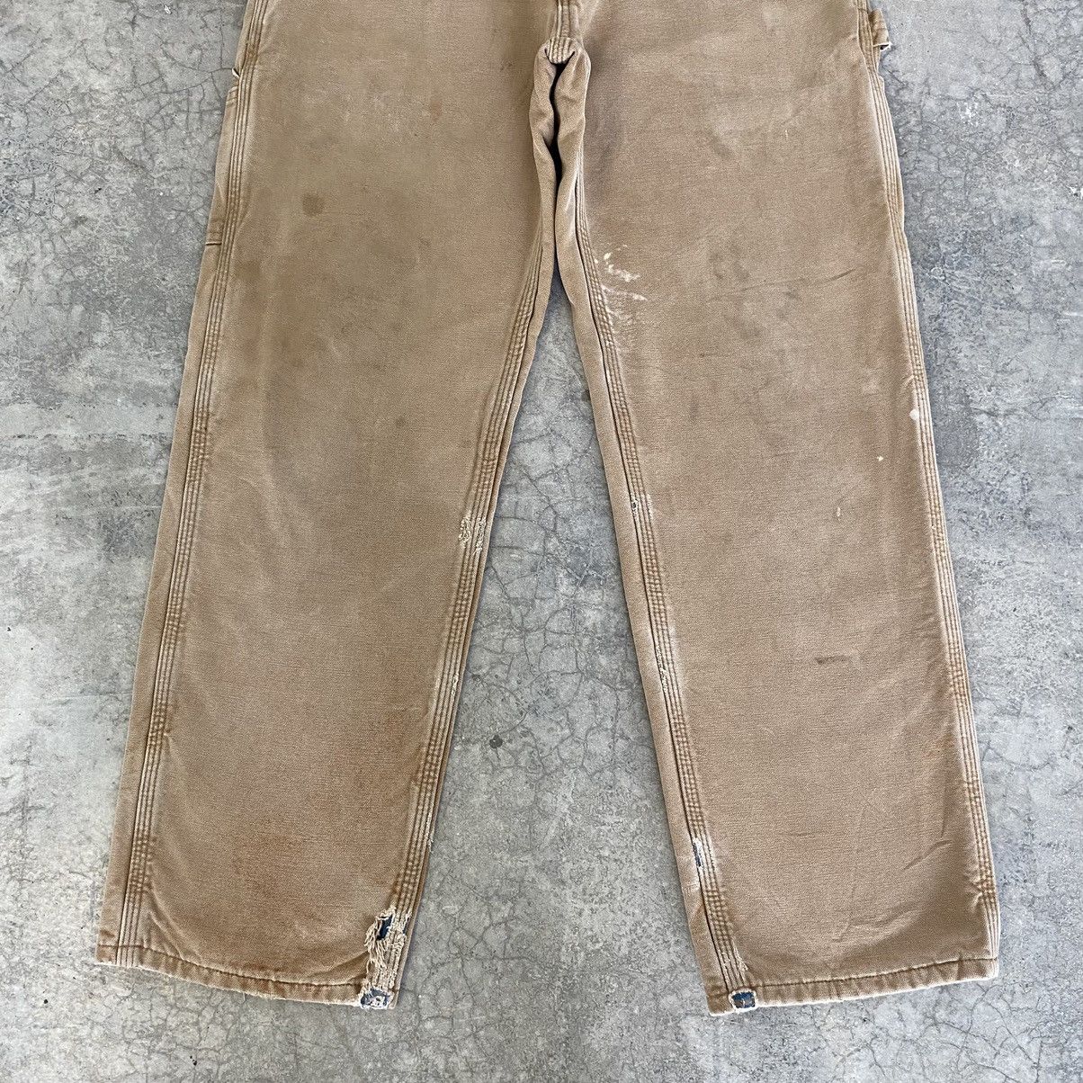 Carhartt Vintage Carhartt Blanket Lined Faded Dirty Carpenter Pants Size US 31 - 8 Thumbnail