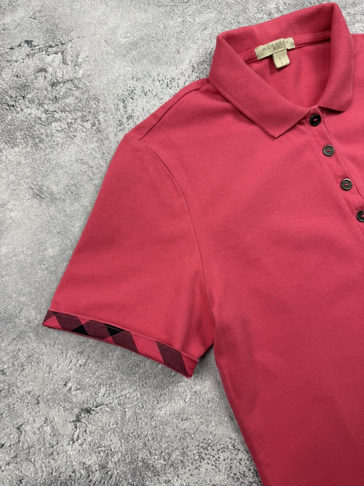 Burberry Burberry Brit Nova Check Pink Polo T-Shirt Y2K Tee Luxury Size S / US 4 / IT 40 - 11 Thumbnail