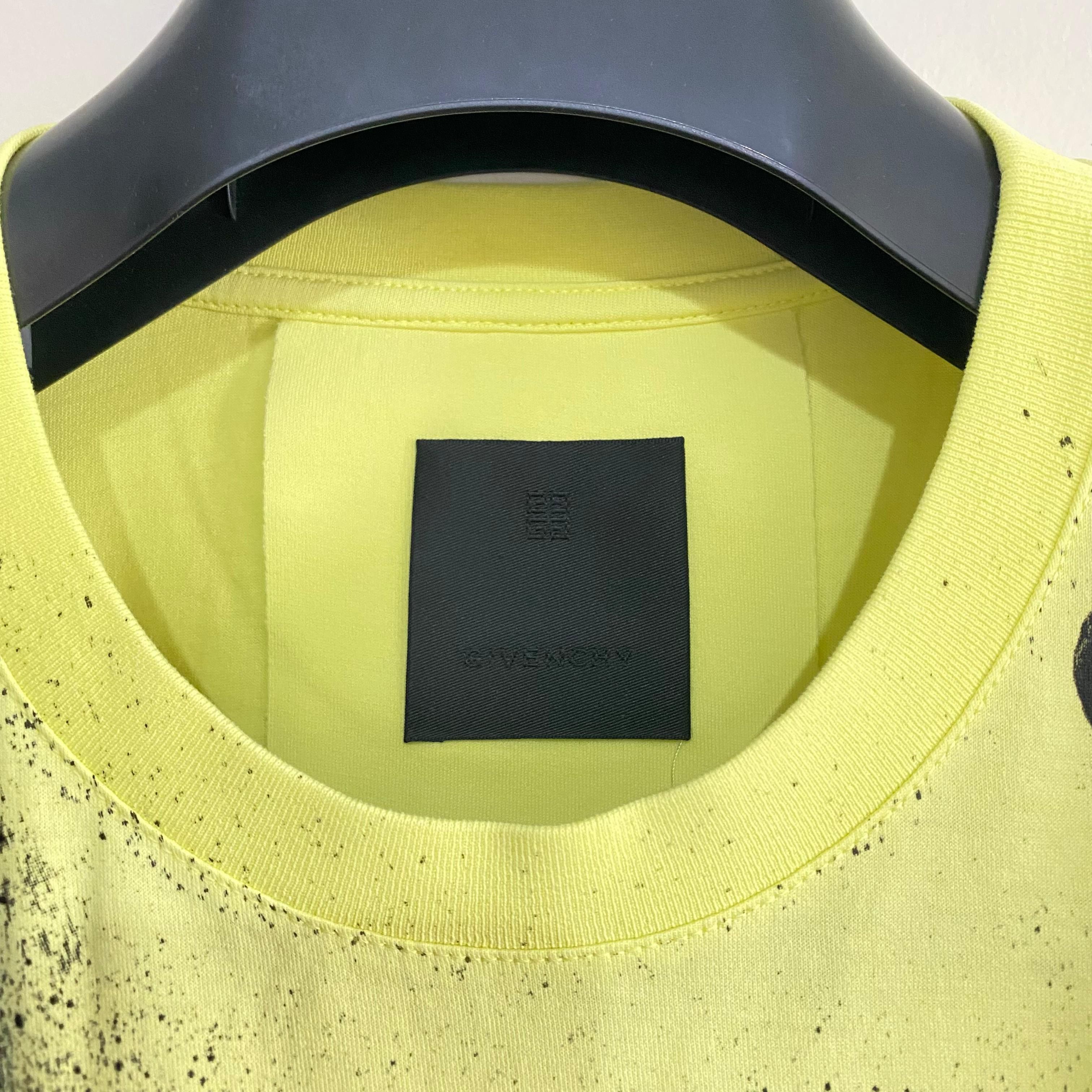 Givenchy x Chito Yellow Graffiti Dog Oversized T-Shirt Size US XXS / EU 40 - 5 Thumbnail