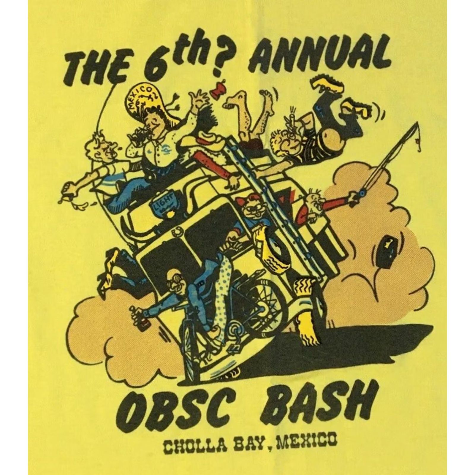 Vintage VINTAGE 80s OBSC Bash Mexico Shirt XL BeER Biker Beach Bar Funny Drinking Grunge 90s Shirt Mens XL Yellow Mexico Graphic Tee Size US XL / EU 56 / 4 - 2 Thumbnail