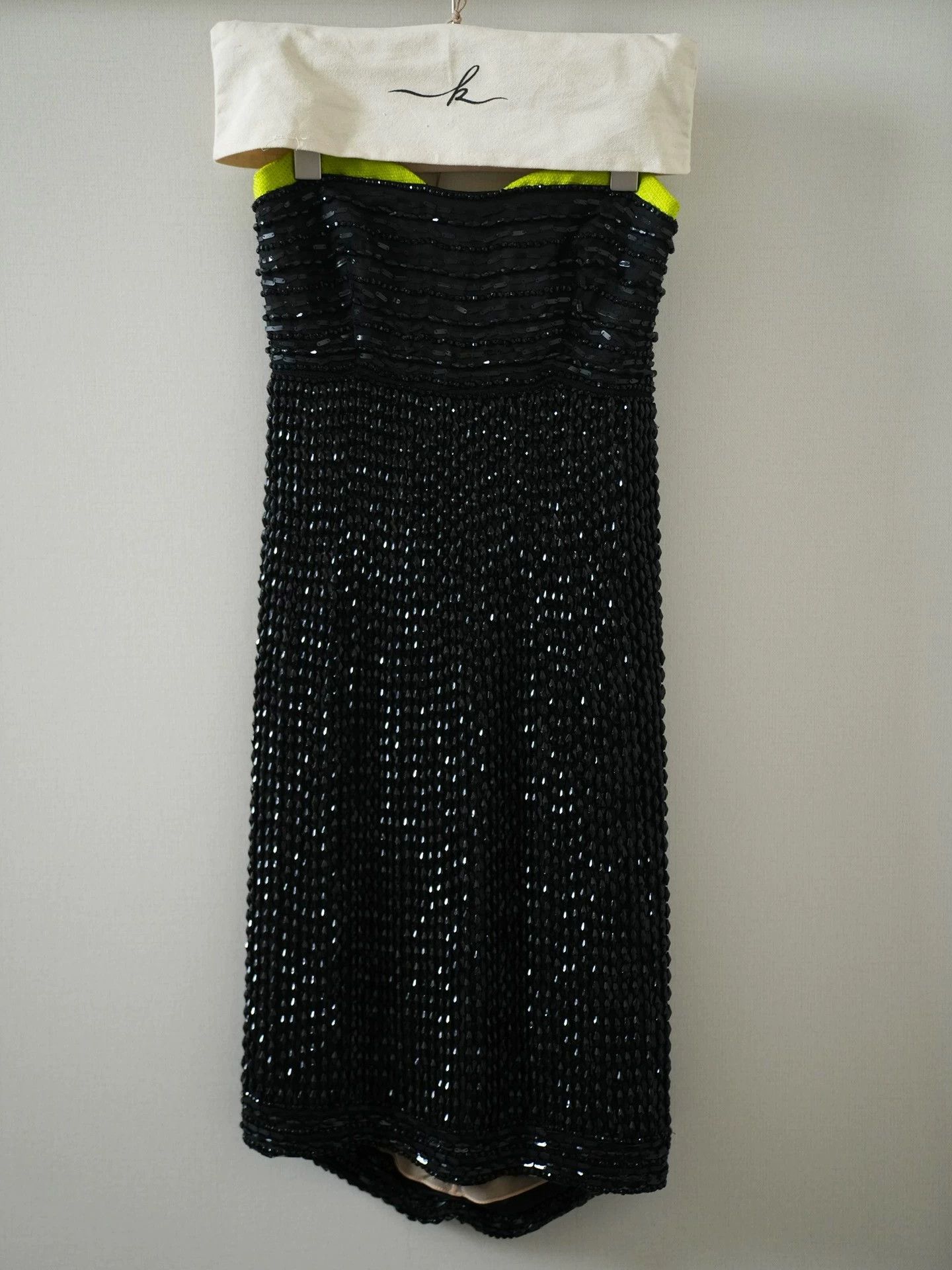 Oscar De La Renta Oscar de la Renta Black & Green Beaded Silk Dress US4 Size S / US 4 / IT 40 - 2 Thumbnail