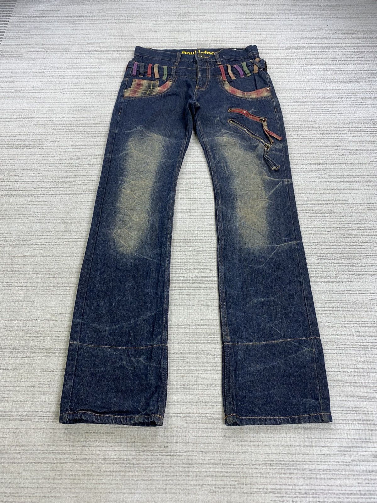 Hysteric Glamour Vintage Double Focus Double Waist Mud Wash Punk Denim Pants Size US 30 / EU 46 - 2 Thumbnail