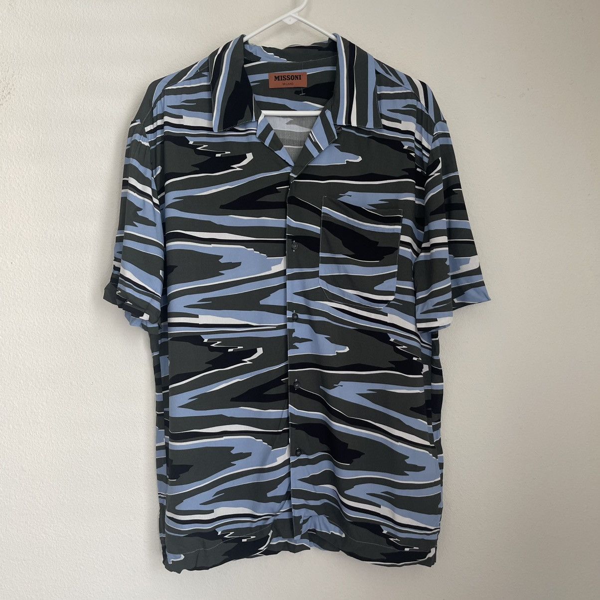 Missoni NEW Missoni Viscose Rayon Button Down Short Sleeve Shirt Size US S / EU 44-46 / 1 - 2 Thumbnail