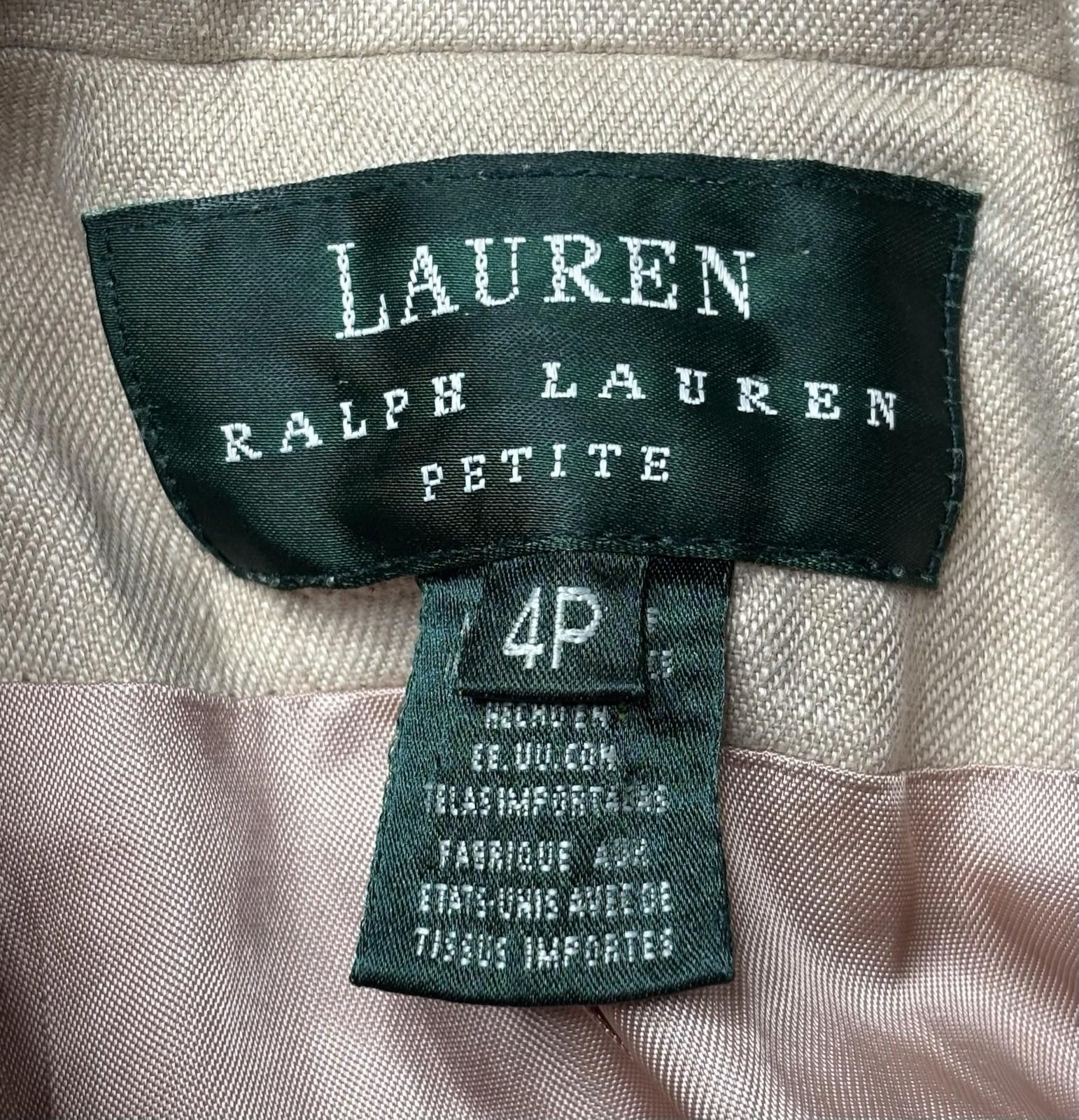Lauren Ralph Lauren Lauren Ralph Lauren Blazer Jacket Womens Size 4p Linen USA Size S / US 4 / IT 40 - 2 Thumbnail