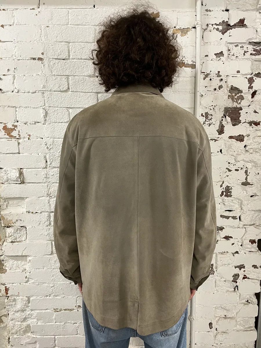 Armani 1990s Armani Beige Suede Leather Shirt Size US L / EU 52-54 / 3 - 2 Thumbnail