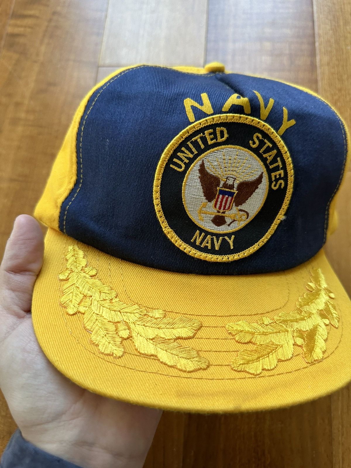Vintage Vintage 90s USN Navy Scrambled Eggs Trucker Hat OSFA Size ONE SIZE - 2 Thumbnail