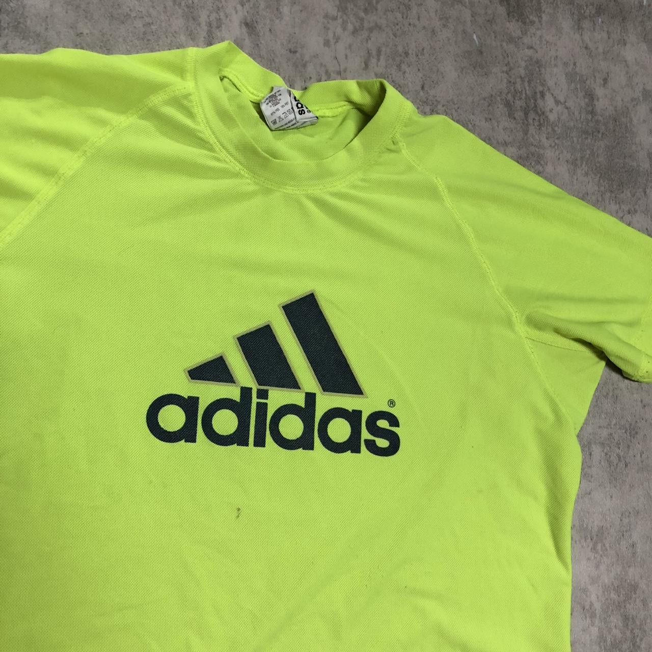 Adidas Neon green Adidas vintage sportswear t-shirt adidas Size US M / EU 48-50 / 2 - 2 Thumbnail