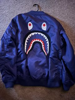 Bape Giant Ape Head Varsity Jacket Purple