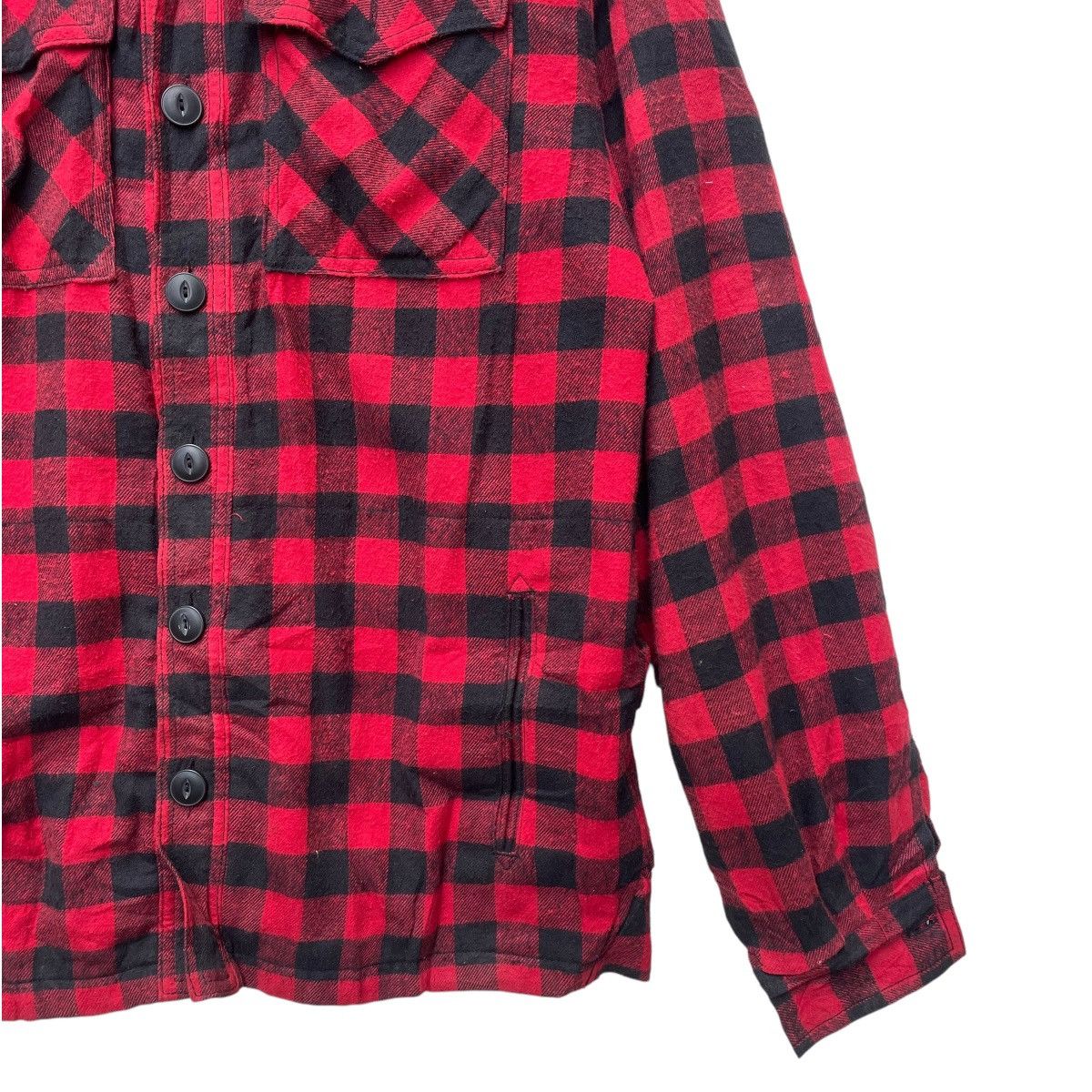 Flannel × Global Work × Japanese Brand Japanese Brand Global Checked Shadow Plaid Flannel Jacket Size US L / EU 52-54 / 3 - 5 Thumbnail