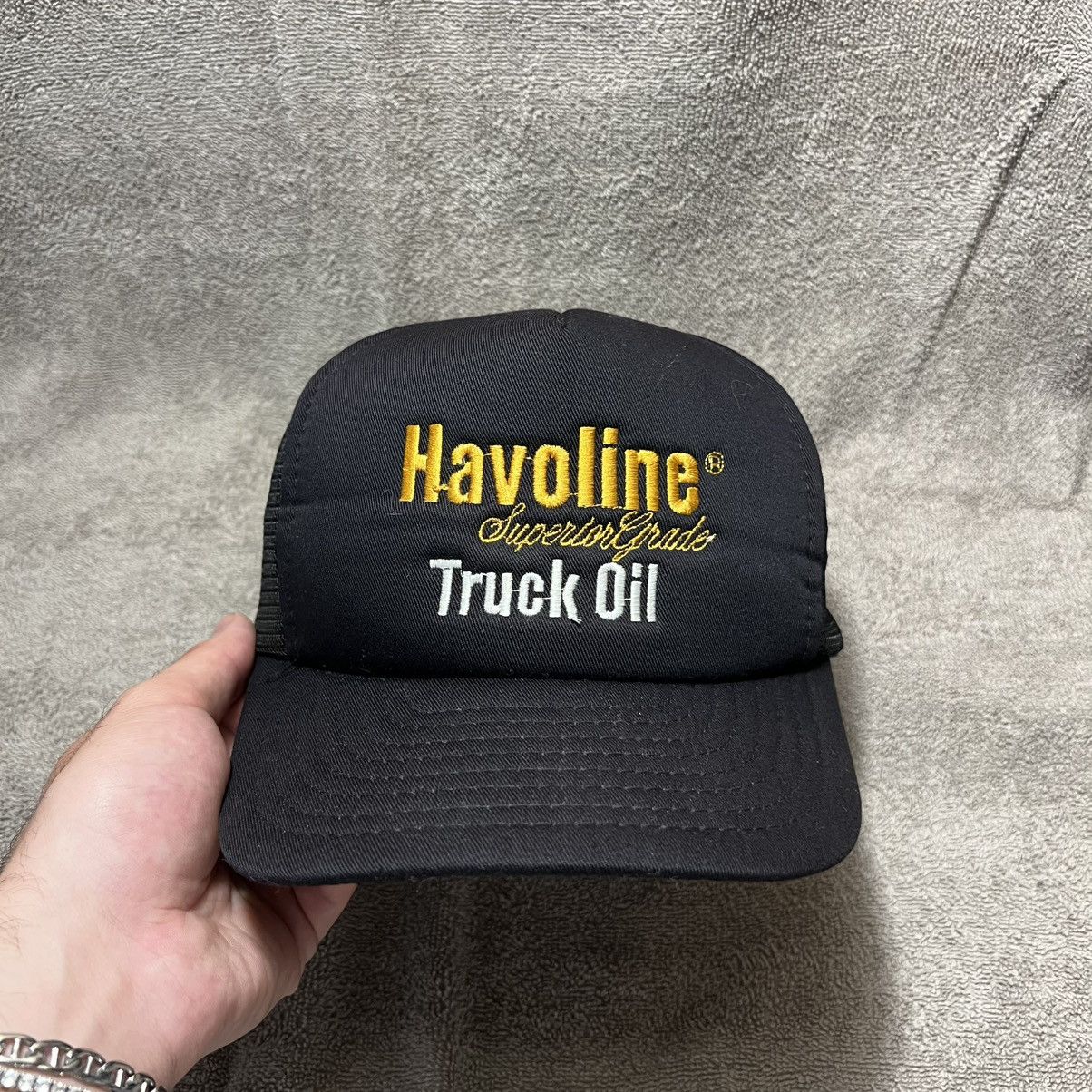 Vintage Vintage 80s Havoline Oil Mesh Trucker Hat SnapBack Logo Size ONE SIZE - 2 Thumbnail