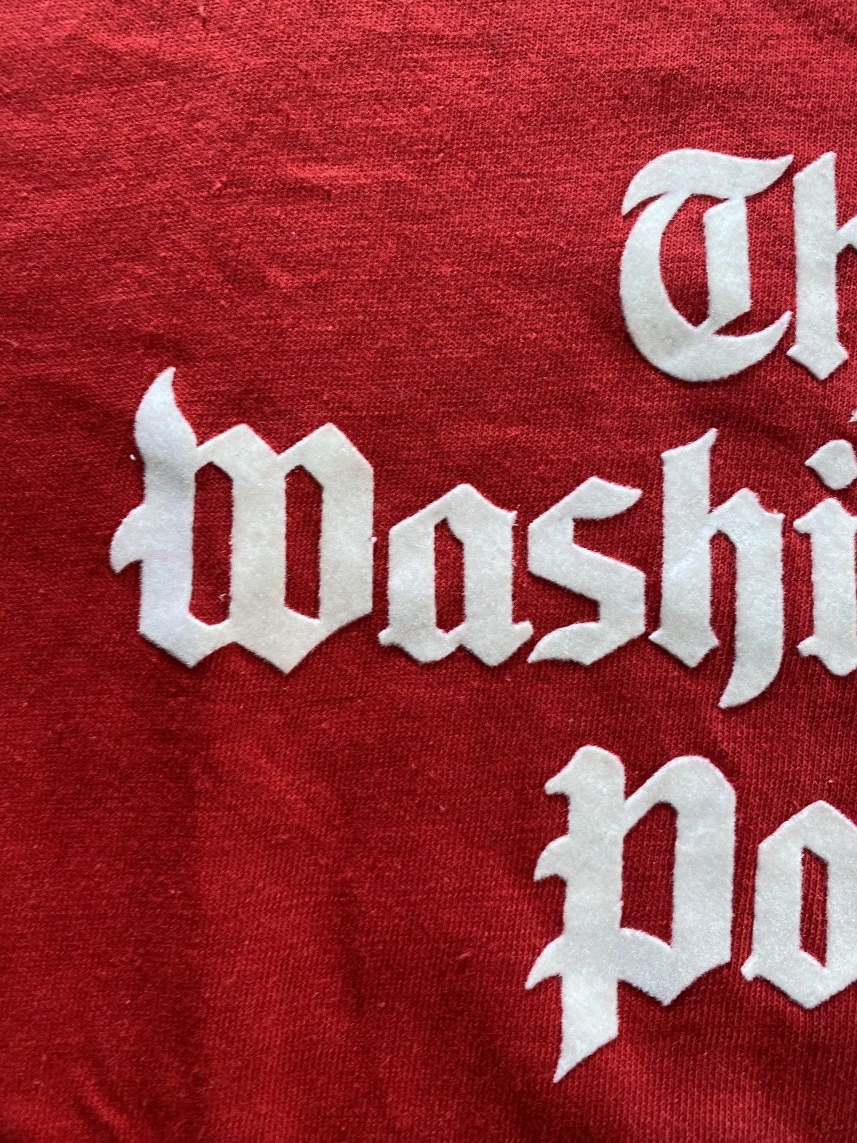 Champion × Vintage Vintage 70’s Washington Post Champion Red Single Stitch Tee Size US S / EU 44-46 / 1 - 5 Thumbnail