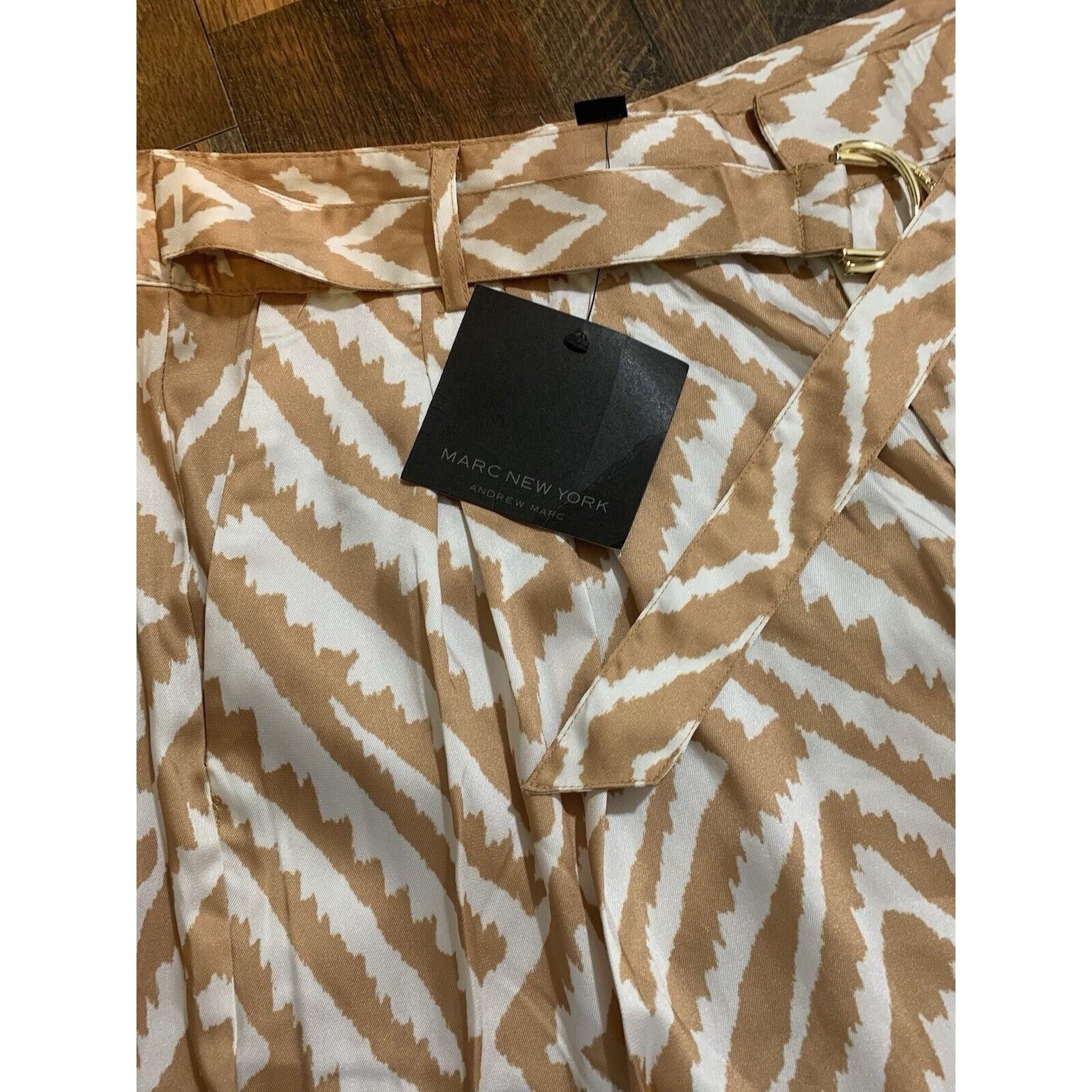 Marcs Marc NY Wide Leg Palazzo Pant Geometric Print Size 12 NWT Size 34" / US 12 / IT 48 - 5 Thumbnail