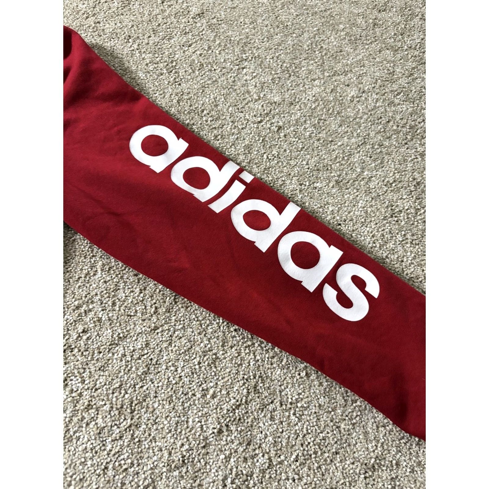 Adidas Adidas Hoodie Mens XL Red Full Zip Sleeve Logo Athletic Hooded Sweatshirt EI0661 Size US XL / EU 56 / 4 - 4 Thumbnail