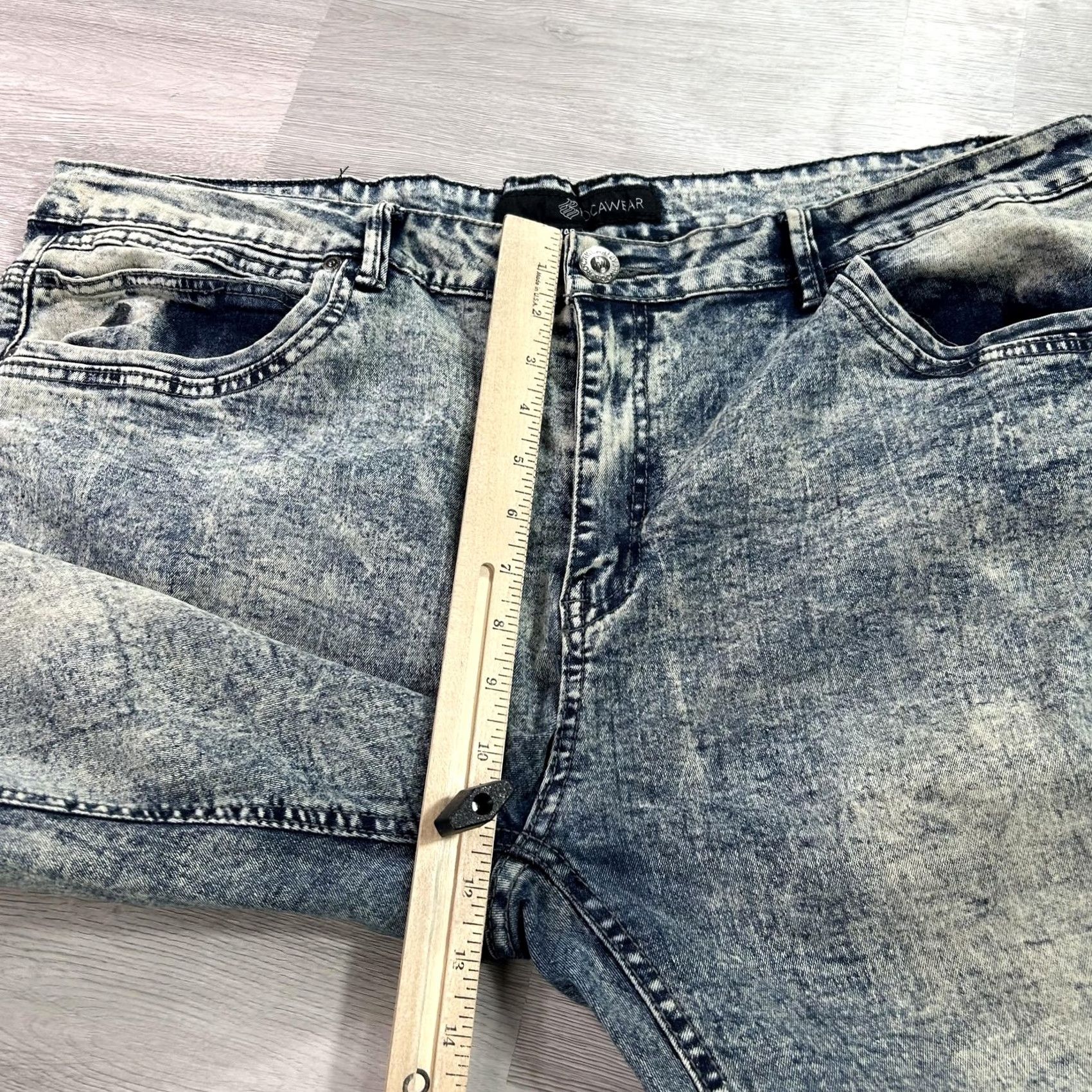Rocawear VTG Rocawear Jeans Mens 40x32 Blue Acid Wash Stretch Denim Straight Y2K Hip Hop Size US 40 / EU 56 - 7 Thumbnail