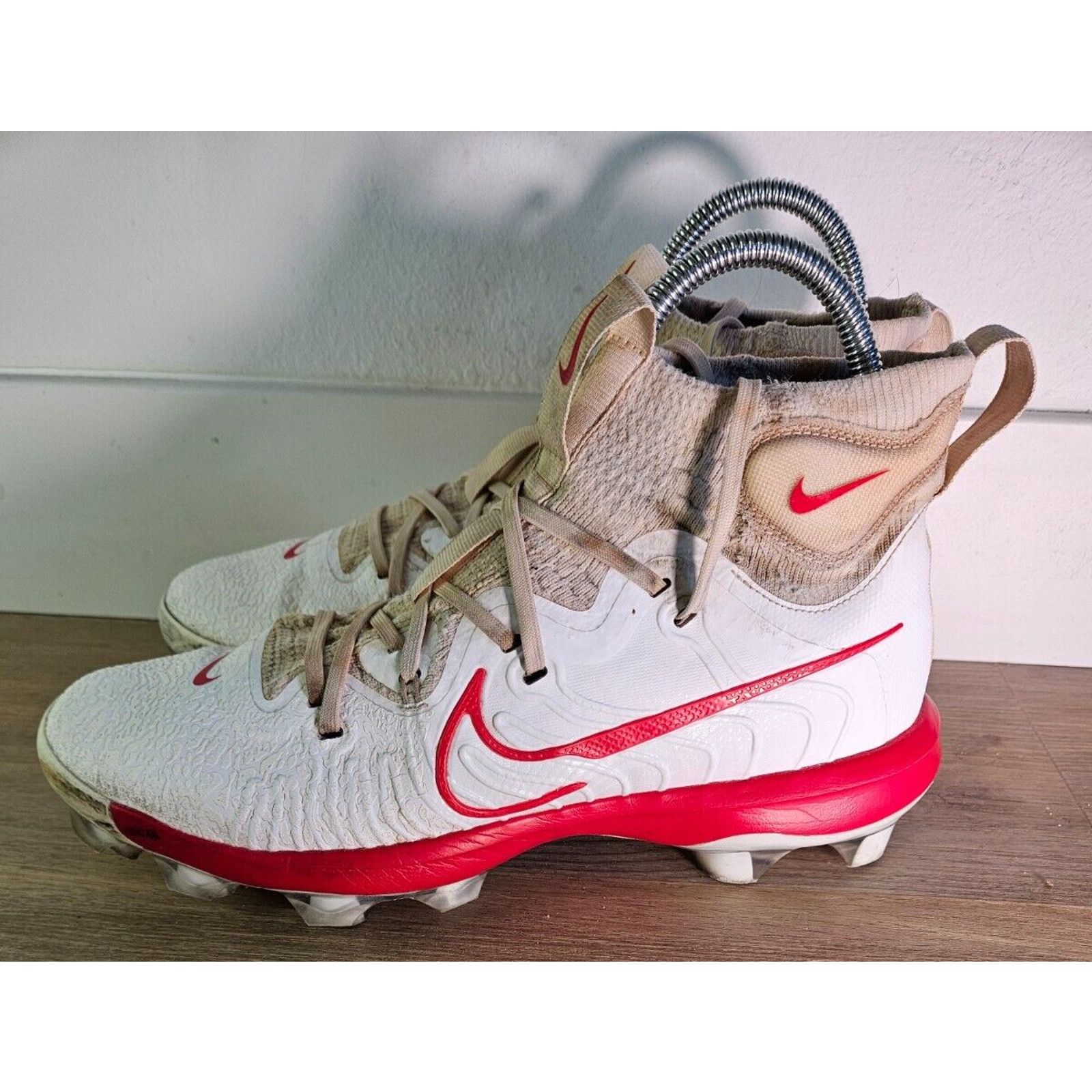 Nike Nike Alpha Menace Elite 2 Cleats White/Red Men’s Size 10 Size US 10 / EU 43 - 4 Thumbnail