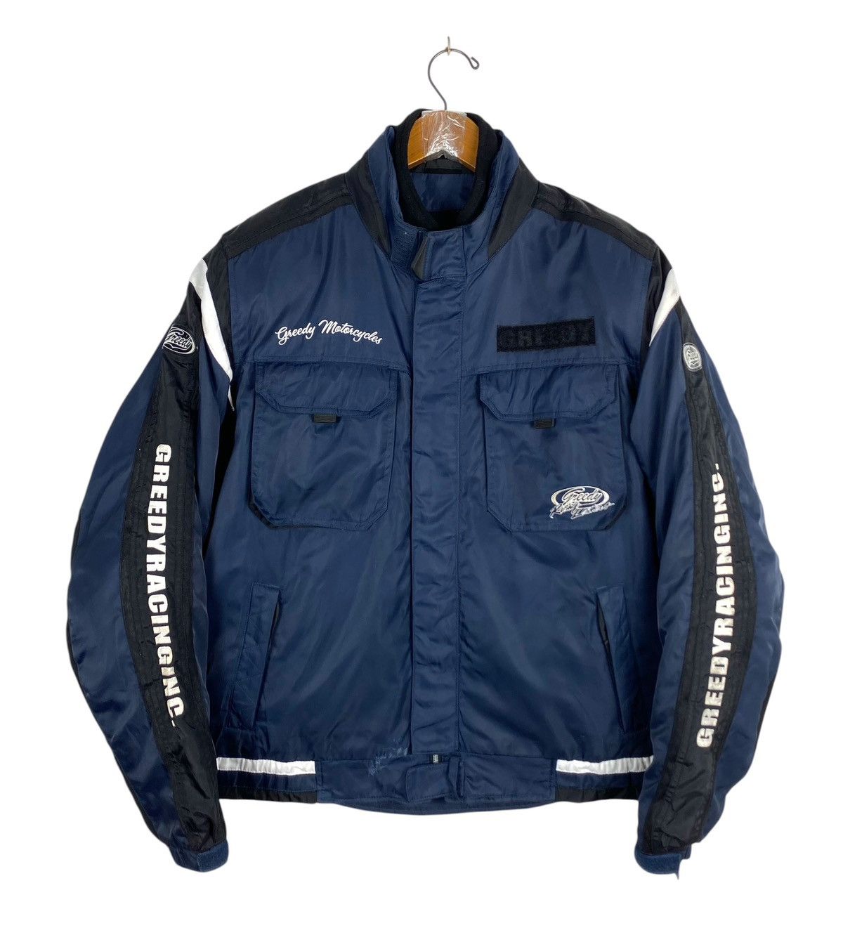 Japanese Brand Rare‼️ Vintage Greedy Racing Motorcycle Jacket Size US L / EU 52-54 / 3 - 3 Thumbnail
