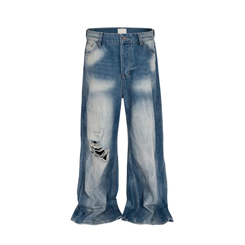 Vintage Ripped Washed Worn Denim
