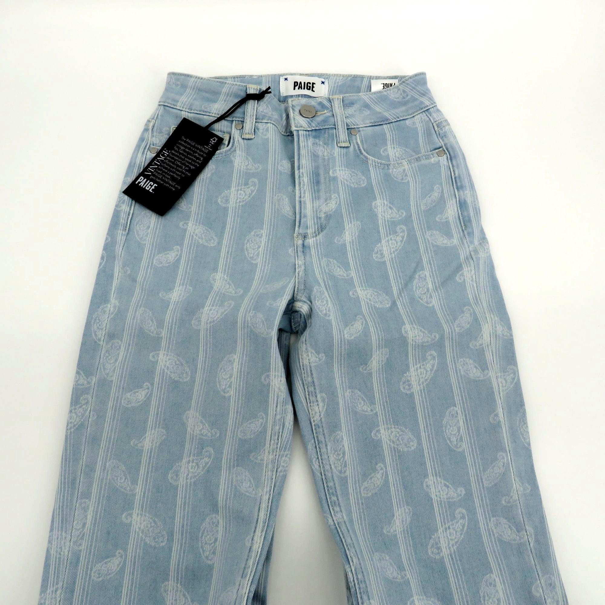 Paige Paige Women's Paisley Print Denim Jeans 24 NWT $229 Size 24" / US 00 / IT 34 - 4 Thumbnail