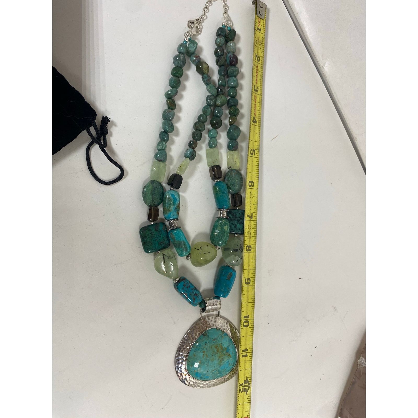 Other Barse Sterling Large Turquoise Pendant Beaded Necklace- 18" Size ONE SIZE - 8 Thumbnail