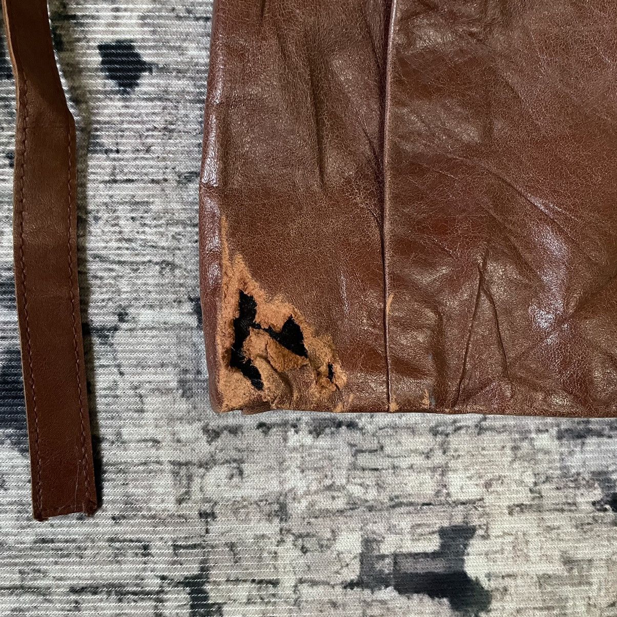 Hysteric Glamour Vintage 1980s Guess Archive Brown Leather Belted Jacket XS Size US XS / EU 42 / 0 - 10 Thumbnail