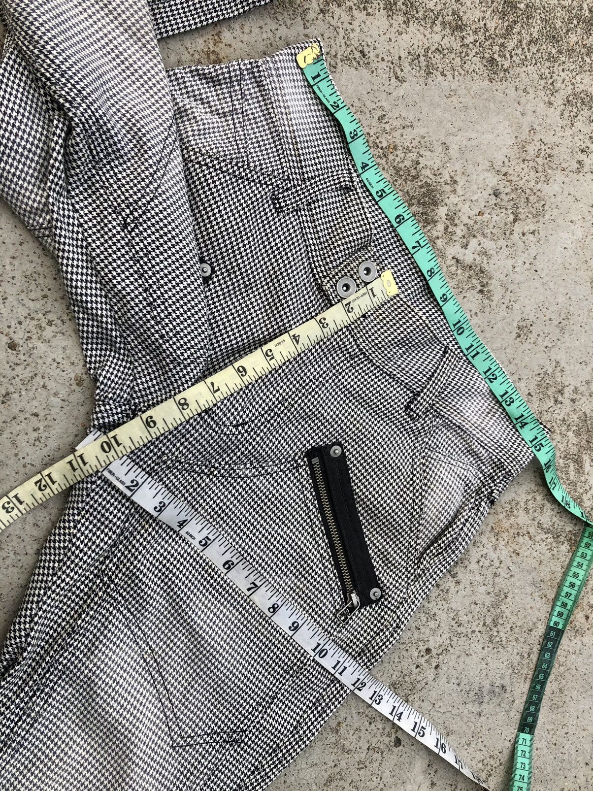 Michel Klein × Seditionaries FLARED⚡️DOUBLE KNEE PLAID ZIPPER PUNK STYLE PANT Size US 31 - 7 Thumbnail