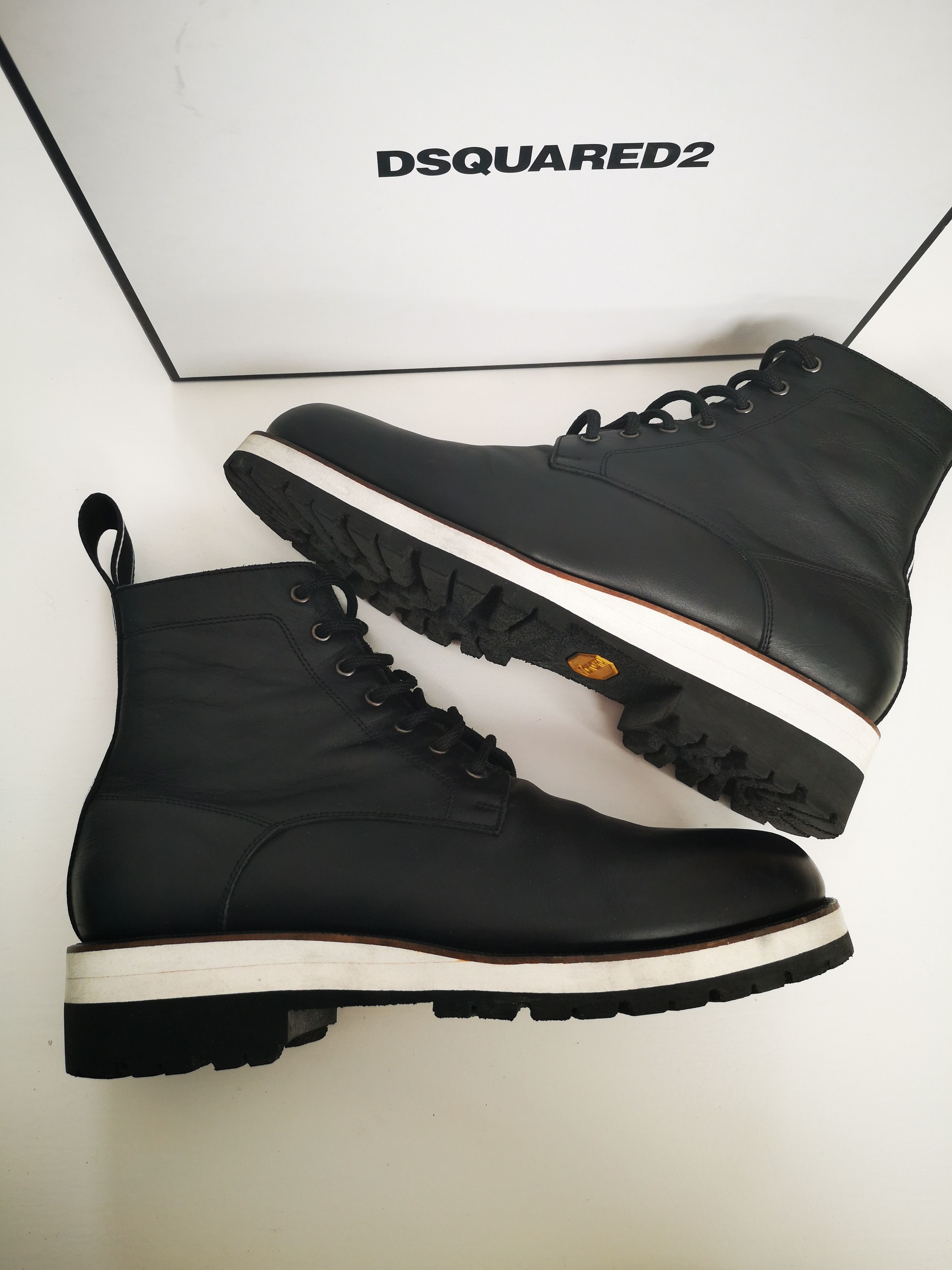 Dsquared2 DSQUARED2 FLAT ANKLE BOOTS BRICK WINTER BOOTS LEATHER SZ. 45 Size US 12 / EU 45 - 13 Thumbnail