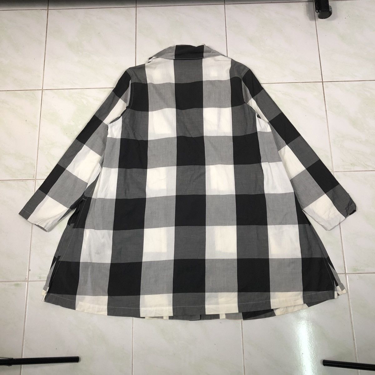 Yohji Yamamoto 📌Oversized Jacket Button Atsuro Tayama Tartan Design Size US M / EU 48-50 / 2 - 2 Thumbnail