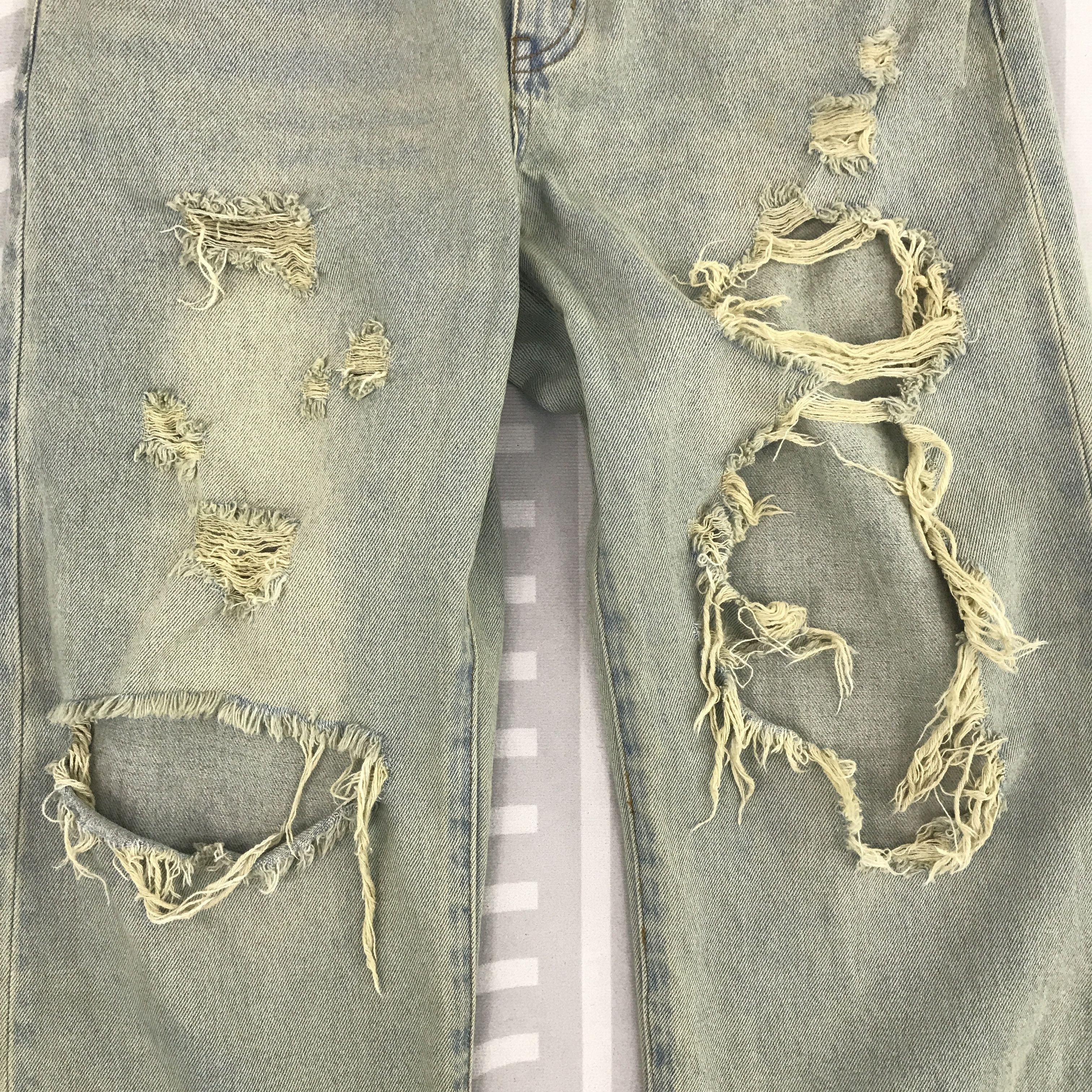 Japanese Brand × Vintage Vtg Rusty Denim Japanese brand Distressed Baggy jeans Size US 29 - 9 Thumbnail