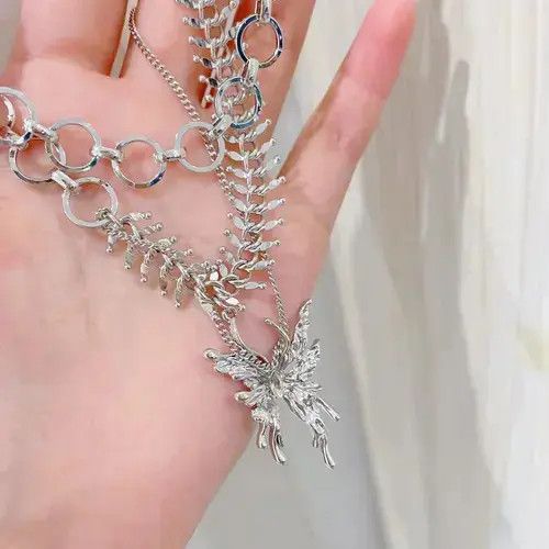 Japanese Brand Fashion Temperament Metal Elegant Butterfly Pendant Necklace Size ONE SIZE - 4 Thumbnail