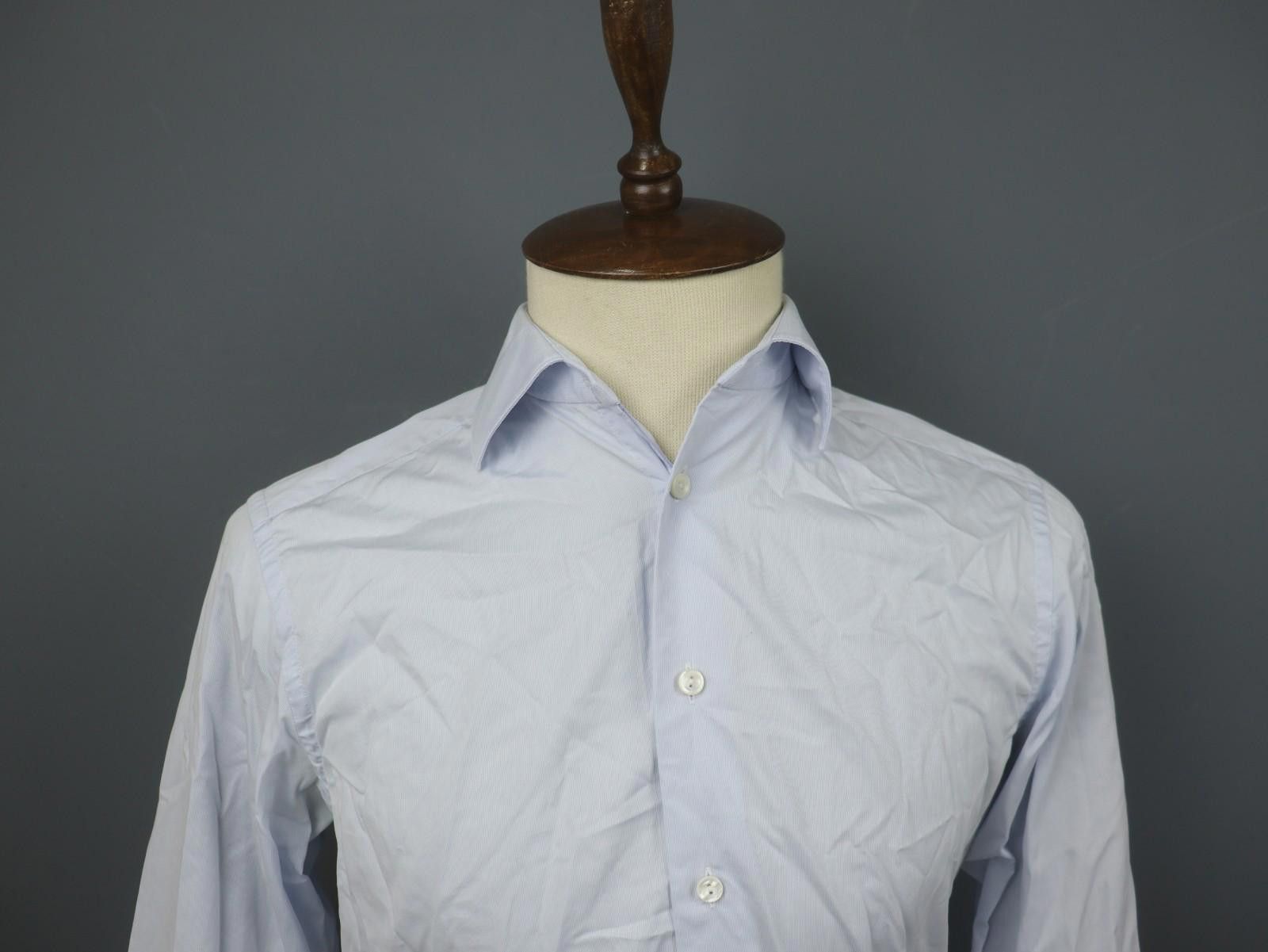 Eton Eton Blue 100% Cotton Collared Dress Shirt Size 40 Size 38R - 2 Thumbnail