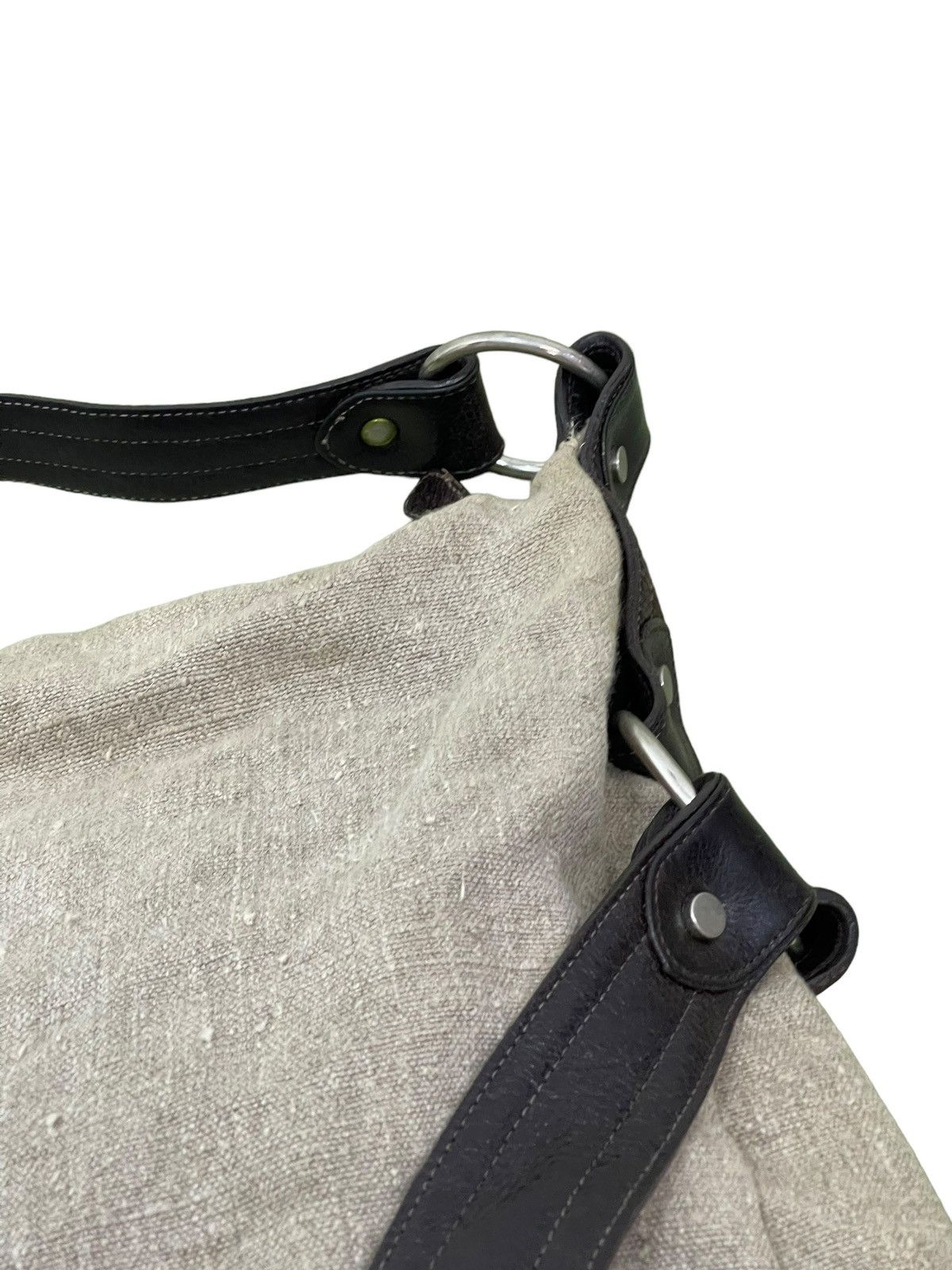 Japanese Brand Hemp Linen Leather Kale Shoulder Bag 3🟩 Size ONE SIZE - 9 Thumbnail