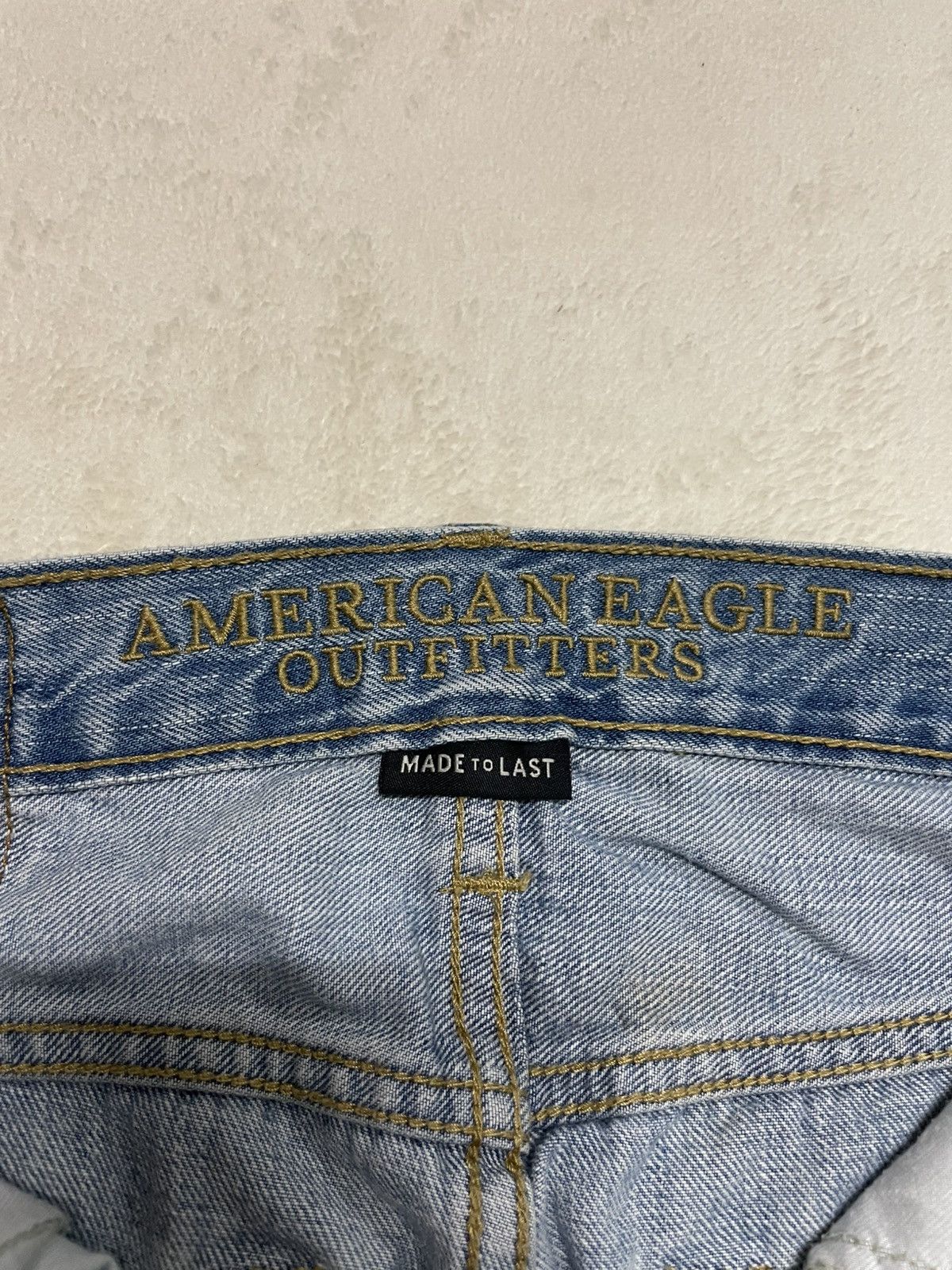 American Eagle Outfitters Vintage American Eagle Outfitters Distress Faded Denim Jeans Size US 28 / EU 44 - 8 Thumbnail