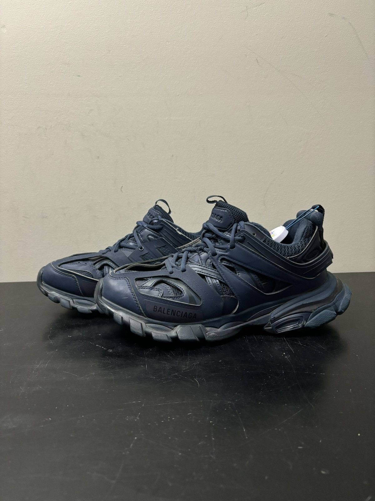 Balenciaga Balenciaga Track Runner Navy Blue Size US 7 / EU 40 - 1 Thumbnail