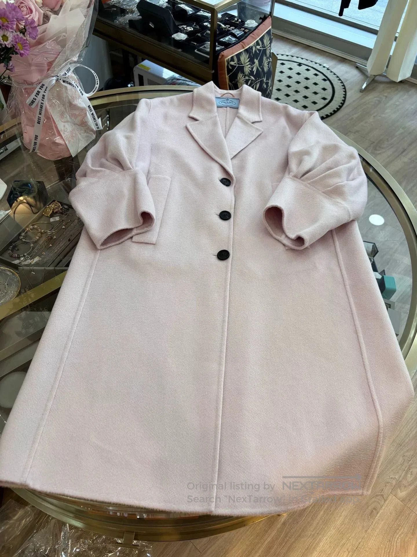 Prada Prada Light Pink Cashmere Coat. Size S / US 4 / IT 40 - 3 Thumbnail