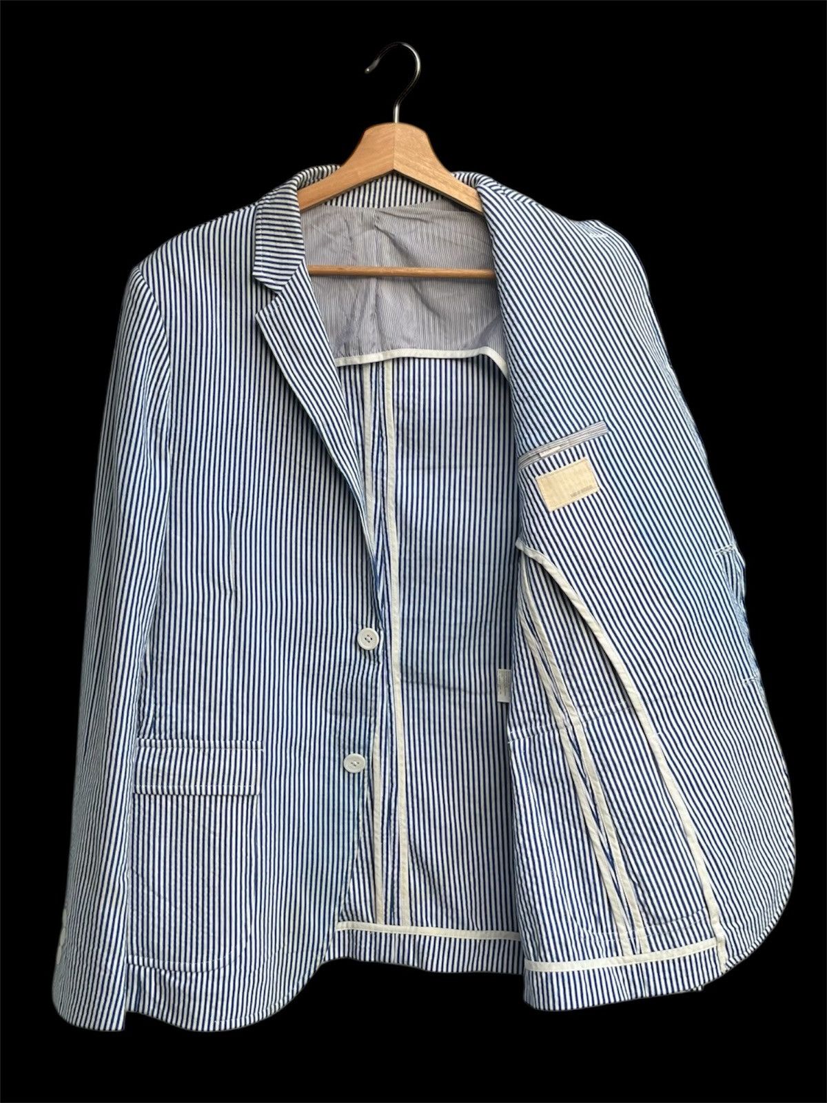 Band Of Outsiders Band of Outsiders Stripes Blazer Jacket Made in Italy Size US M / EU 48-50 / 2 - 2 Thumbnail