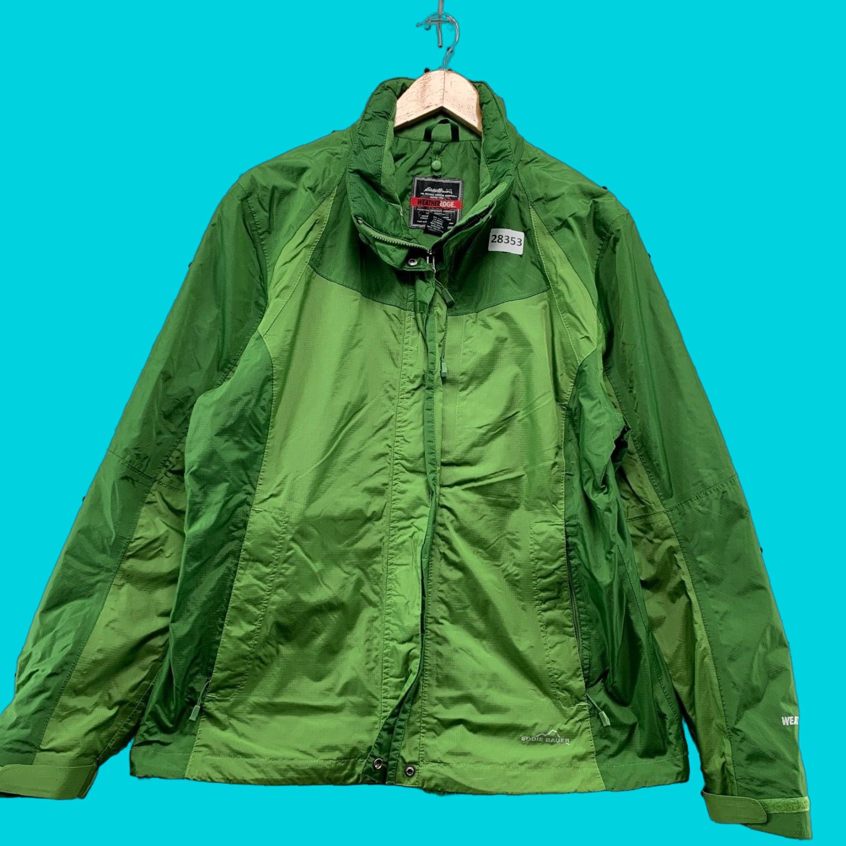 Eddie Bauer Eddie Bauer Weather Edge Windbreaker Jacket Women L Green 100% Nylon Windbreaker Weather Edge Eddie Bauer Women L Green Jacket Size L / US 10 / IT 46 - 1 Thumbnail