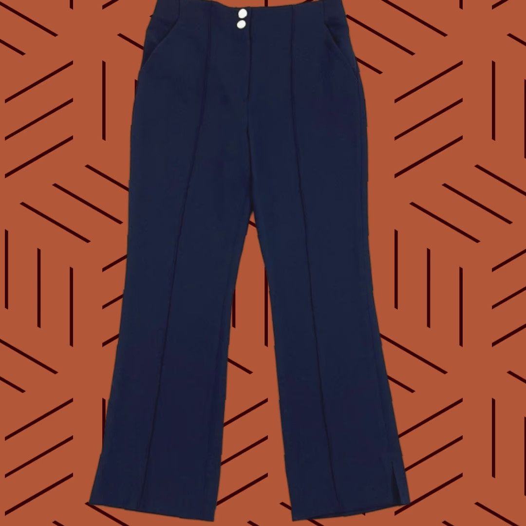 Veronica Beard Veronica Beard Pants City Seamed Stretch Career Office Navy Blue W30 L26.5 8 Cropped Straight Size 30" / US 8 / IT 44 - 1 Thumbnail