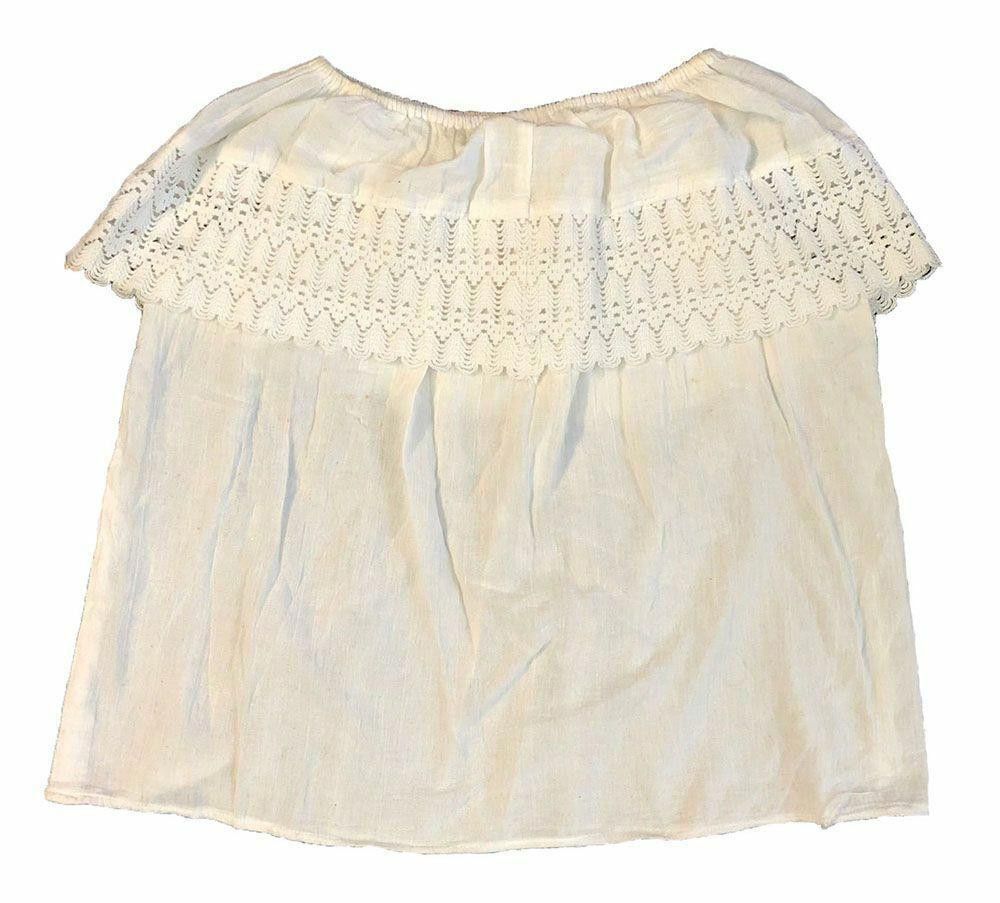 Designer Pre Owned White Hand Made Blouse M Size M / US 6-8 / IT 42-44 - 2 Thumbnail